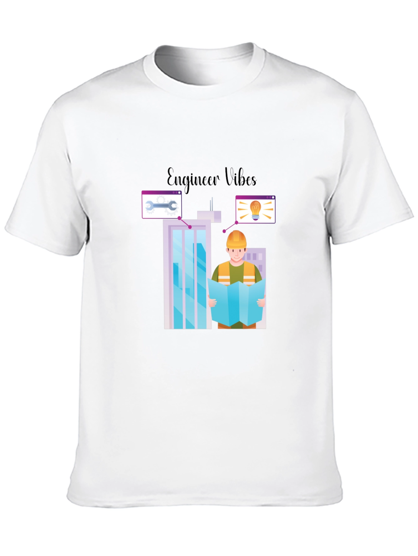 Engineer Vibes Graphic T-Shirt - Architect Building Design