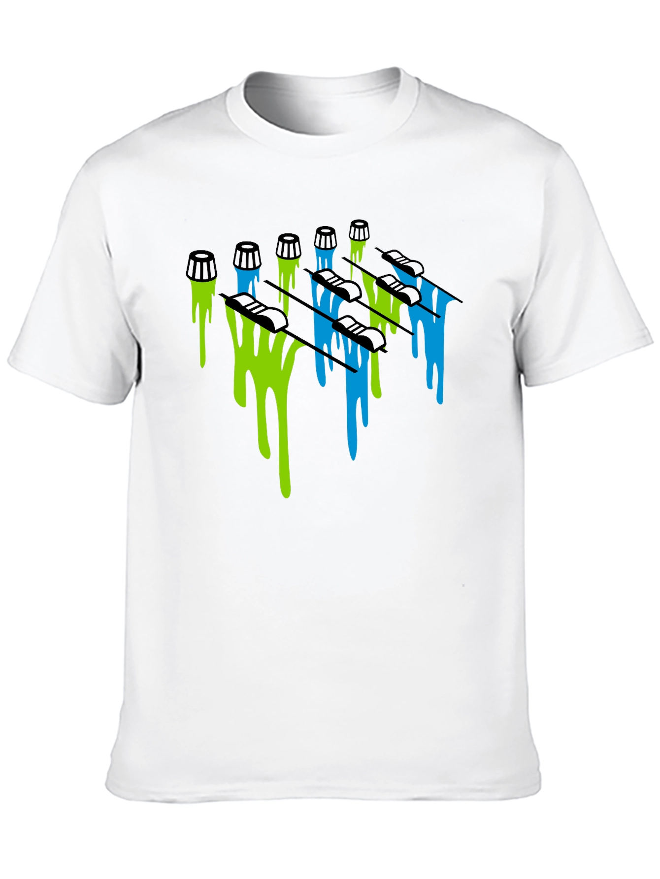 Dripping Skis Graphic Tee - Black Cotton Blend
