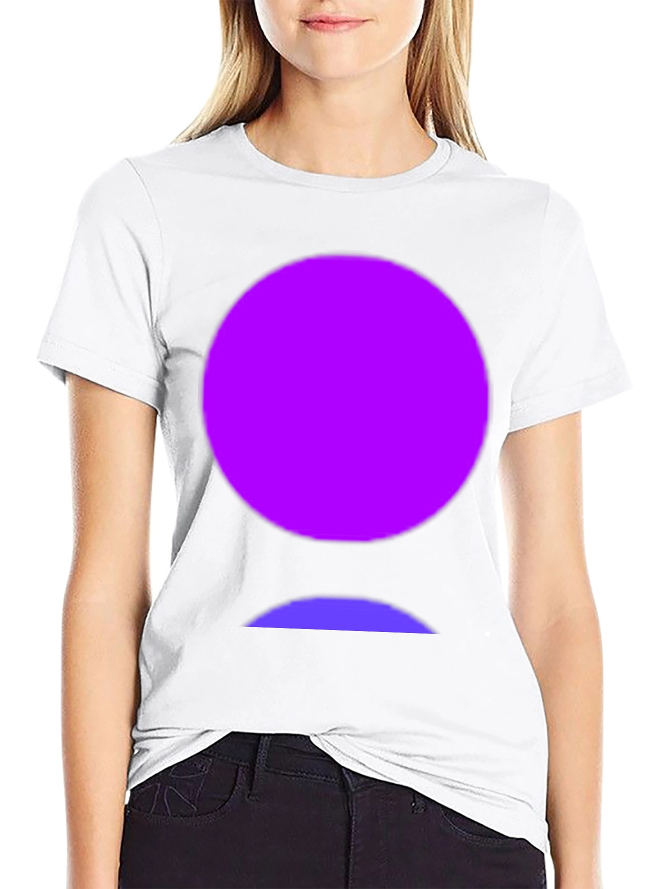 Abstract Circle Graphic Tee - Mens Casual Shirt