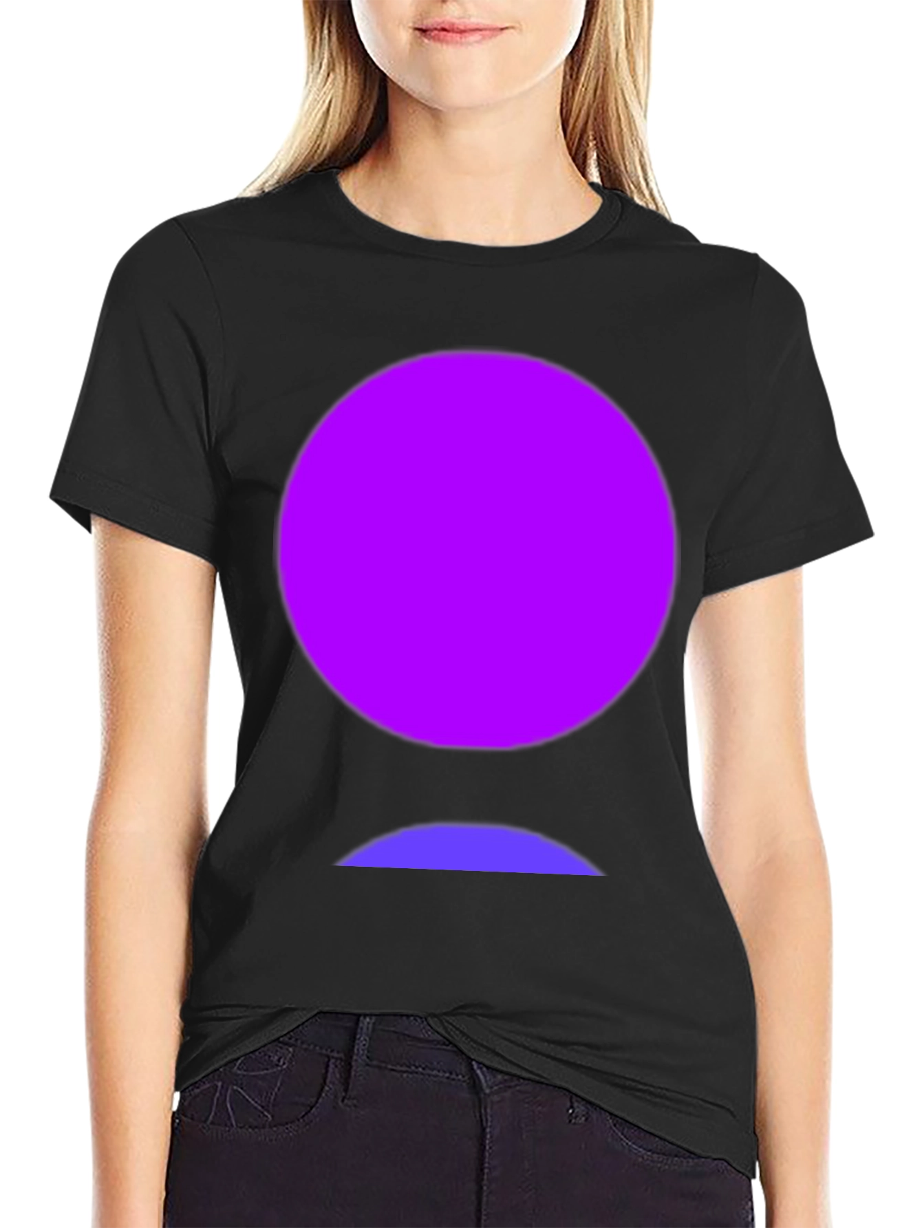 Abstract Circle Graphic Tee - Mens Casual Shirt