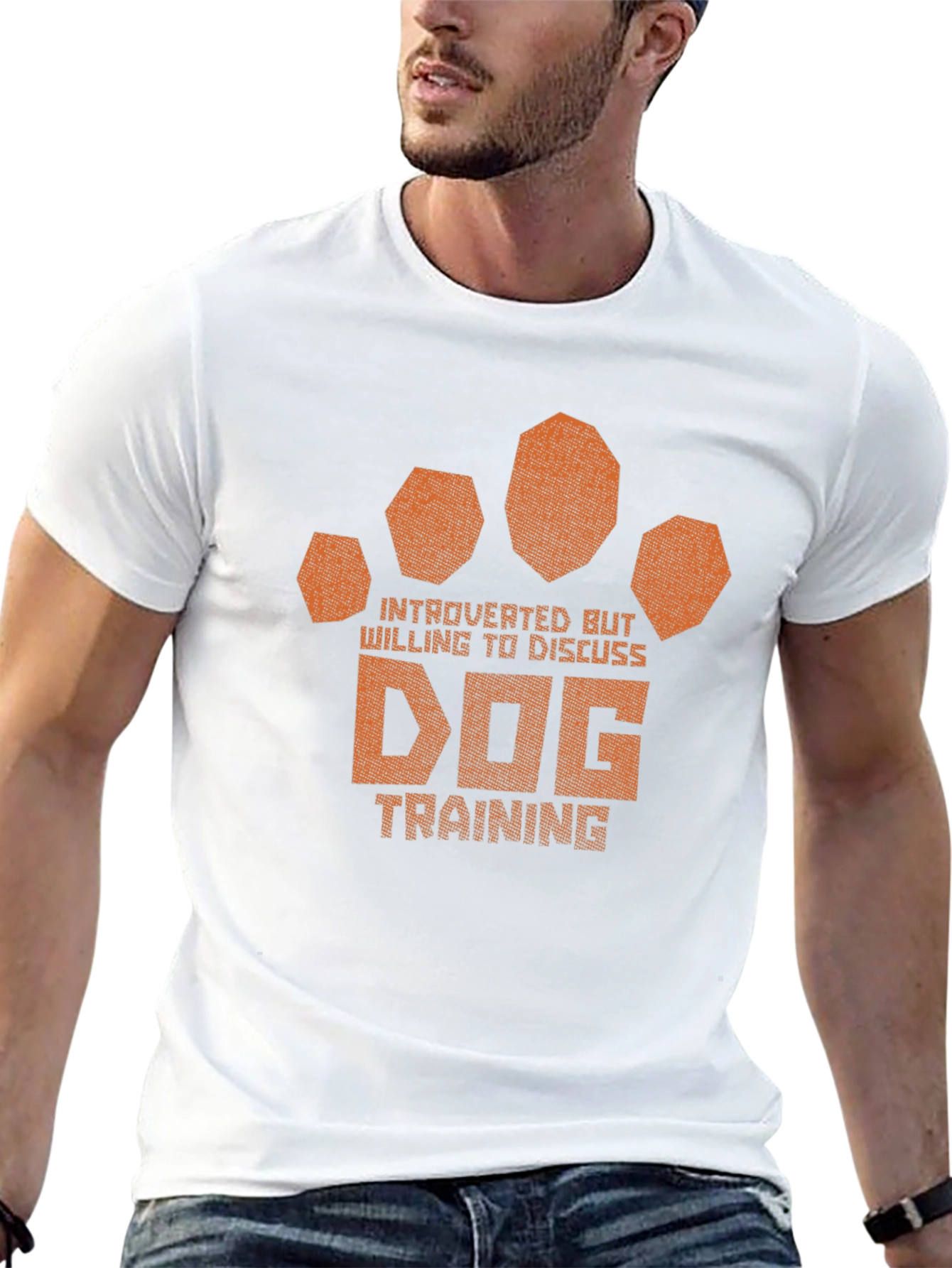 Introverted Dog Training Paw Print T-Shirt