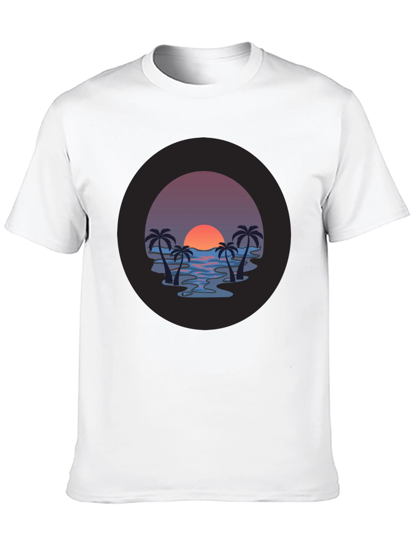 Sunset Palm T-Shirt - Tropical Vibe