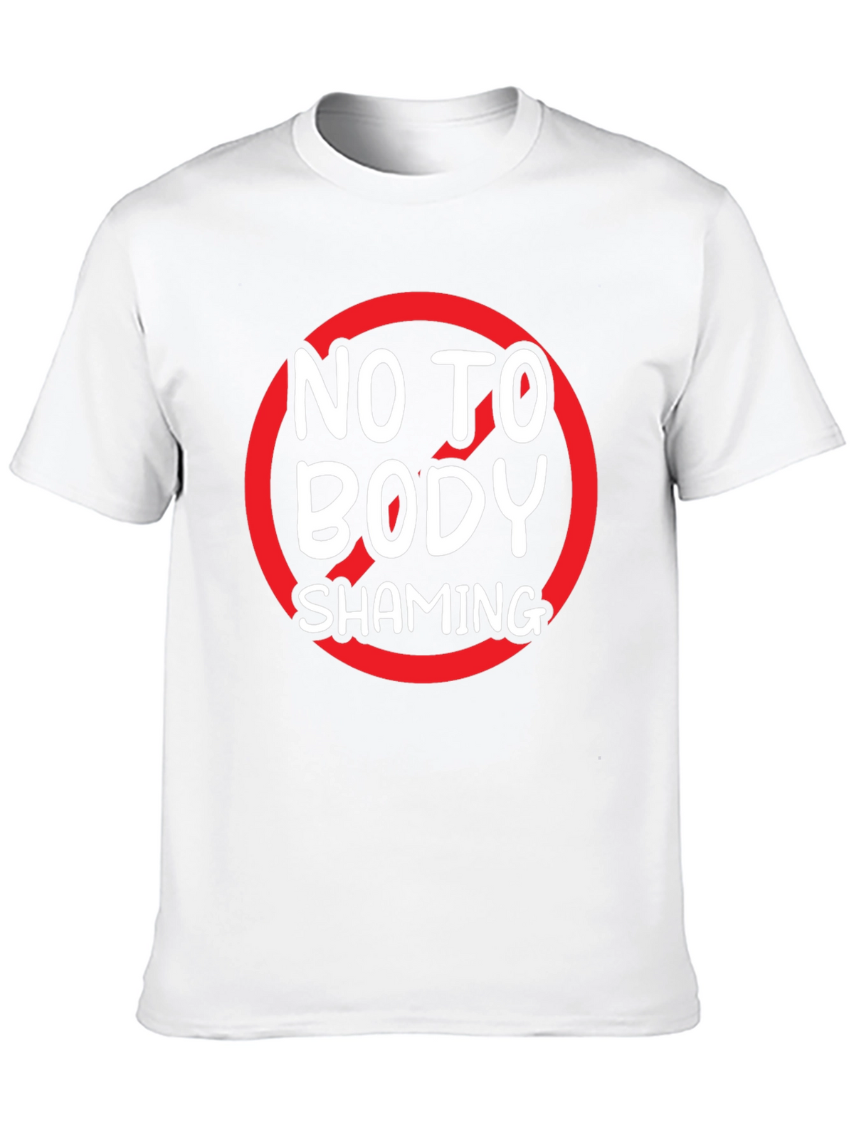 No to Body Shaming Graphic Tee - Black