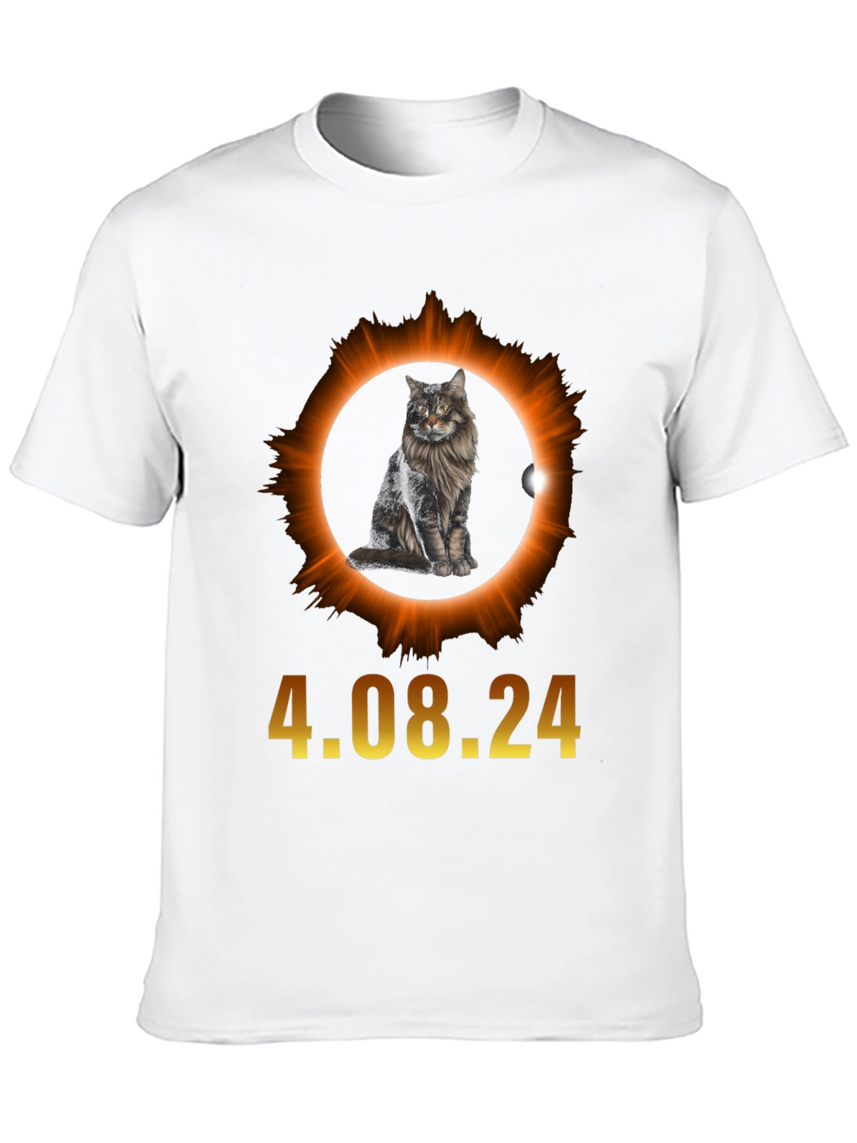 Total Solar Eclipse 4.08.24 Cat Graphic Tee