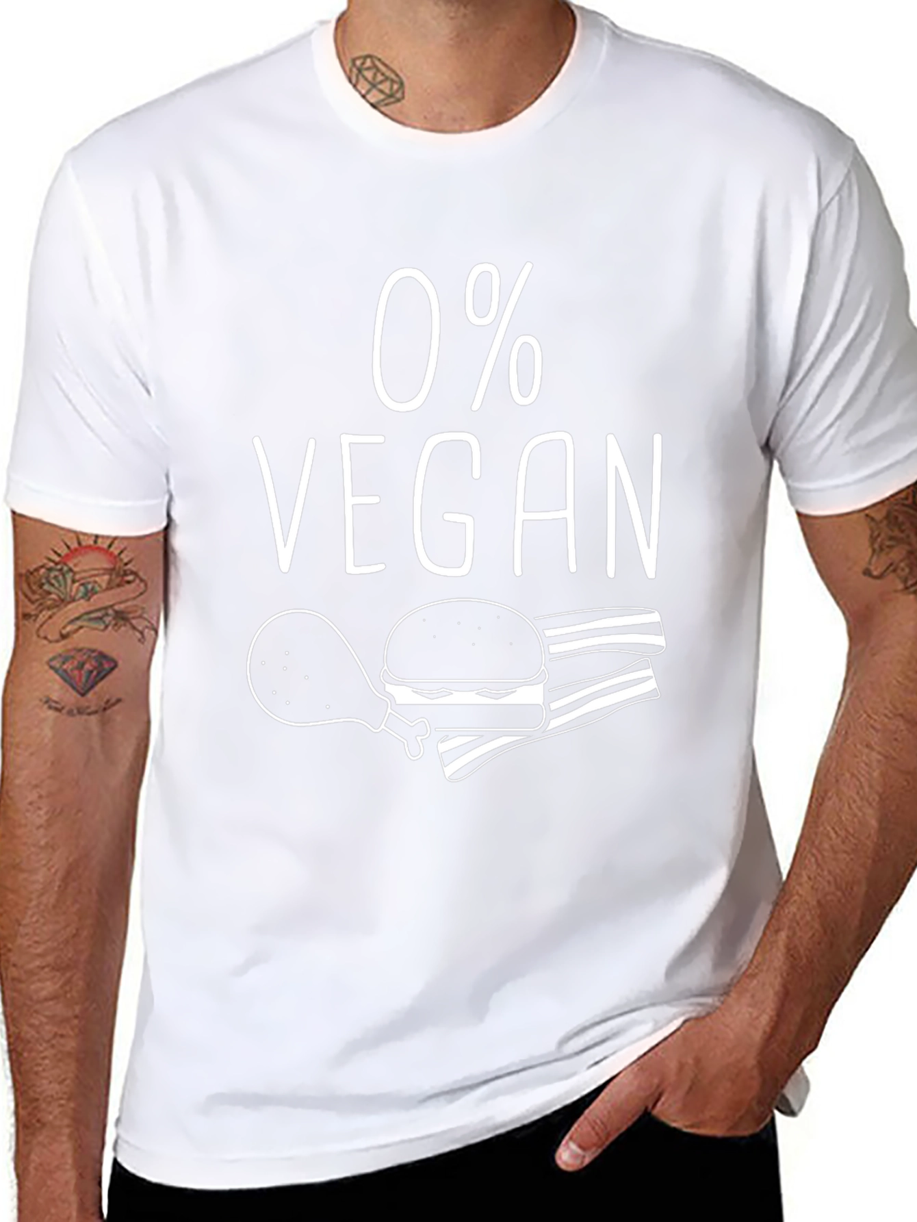 0% Vegan Graphic T-Shirt - Meat Lover Tee