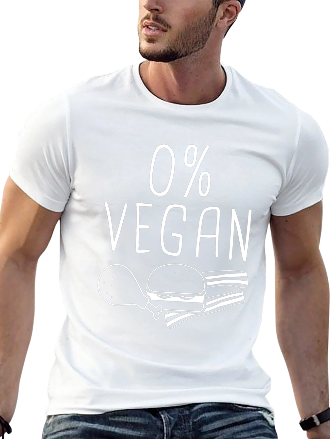 0% Vegan Graphic T-Shirt - Meat Lover Tee