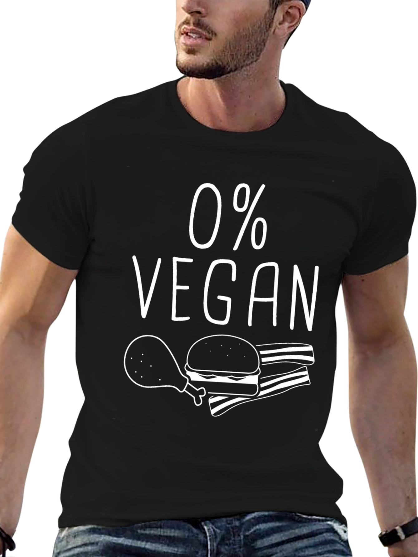0% Vegan Graphic T-Shirt - Meat Lover Tee