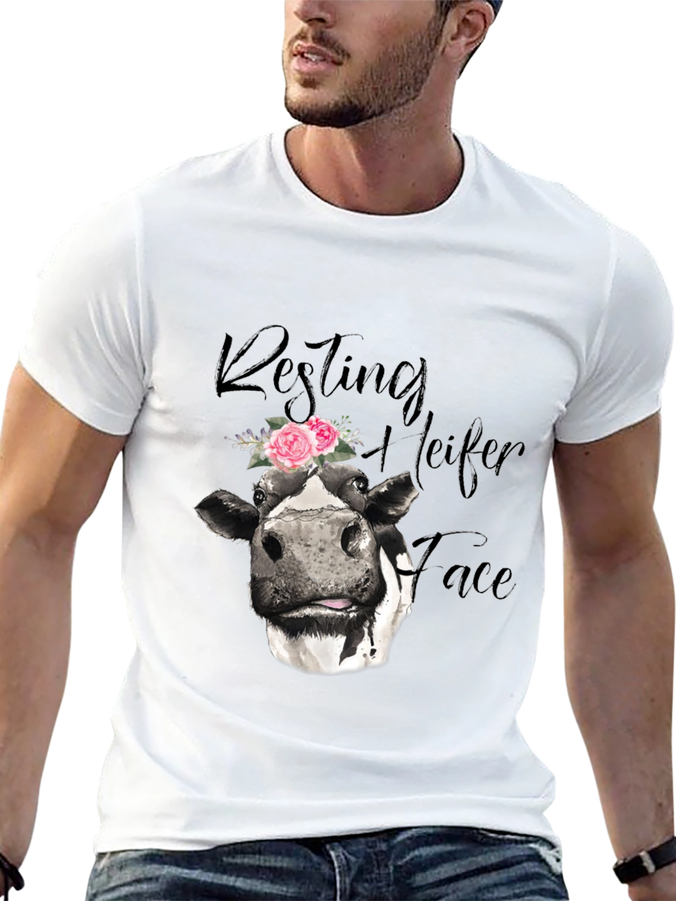 Resting Heifer Face Graphic Tee