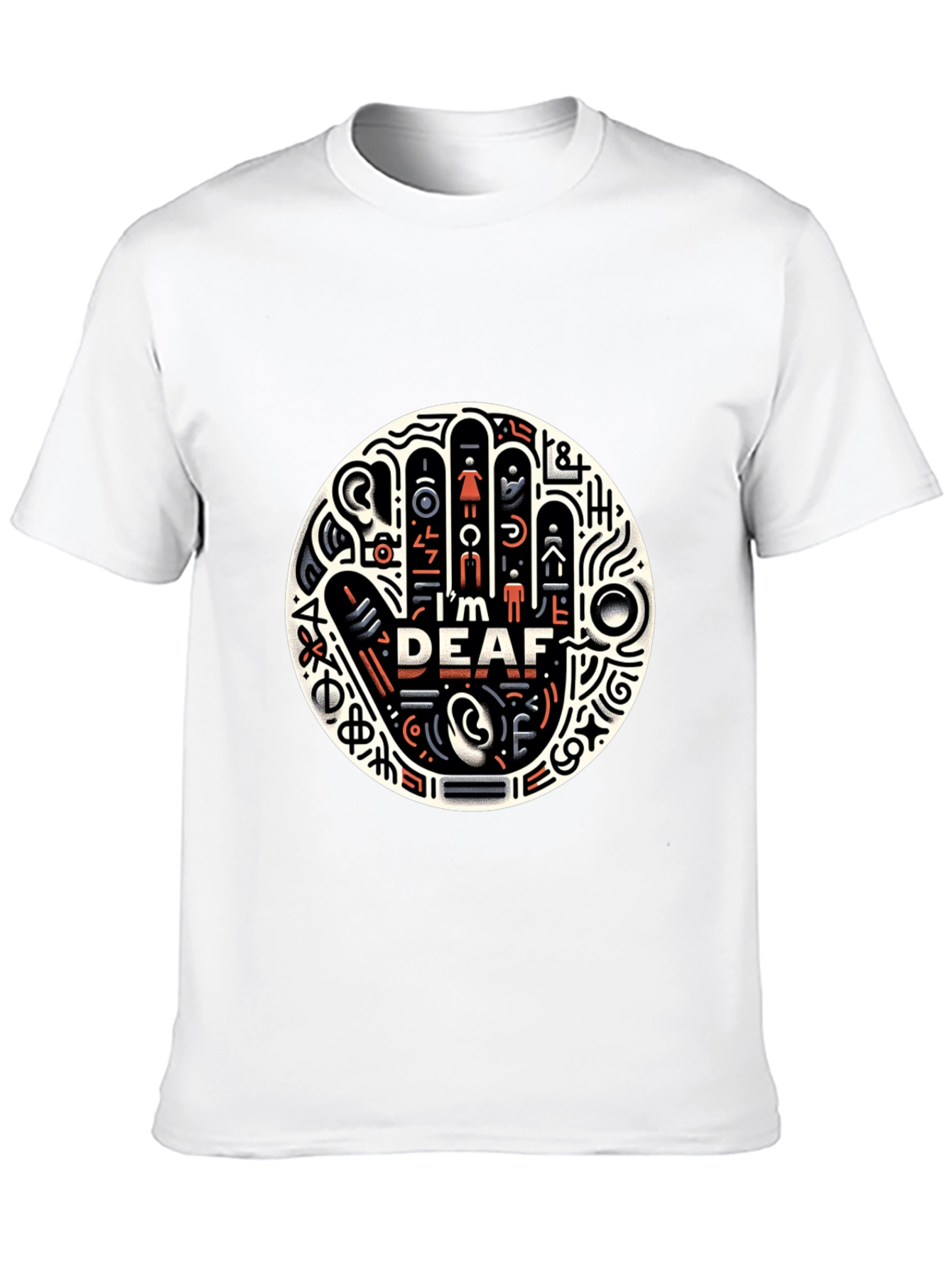 Deaf Awareness Graphic Tee - Black Unisex T-Shirt