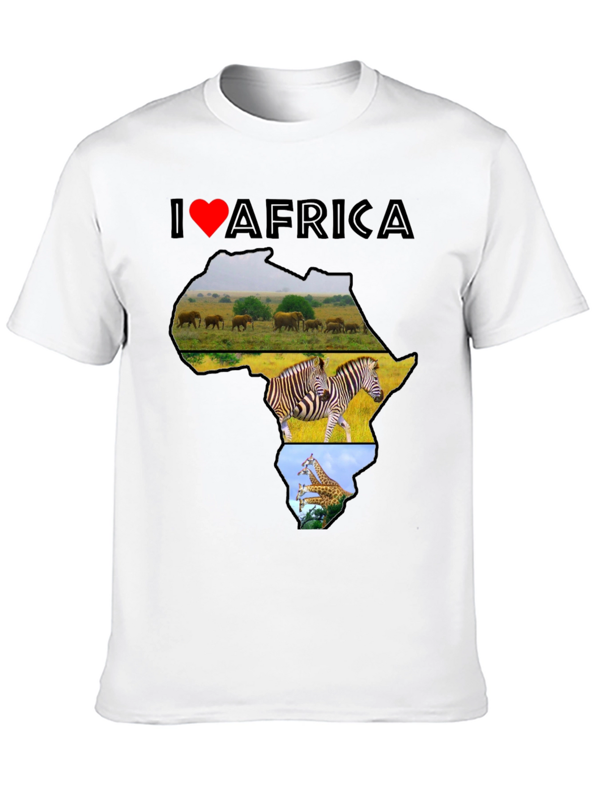 I Love Africa T-Shirt - Wildlife Design