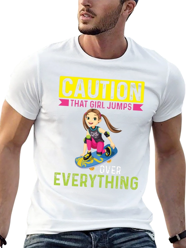 Caution: That Girl Jumps Over Everything Graphic Tee
