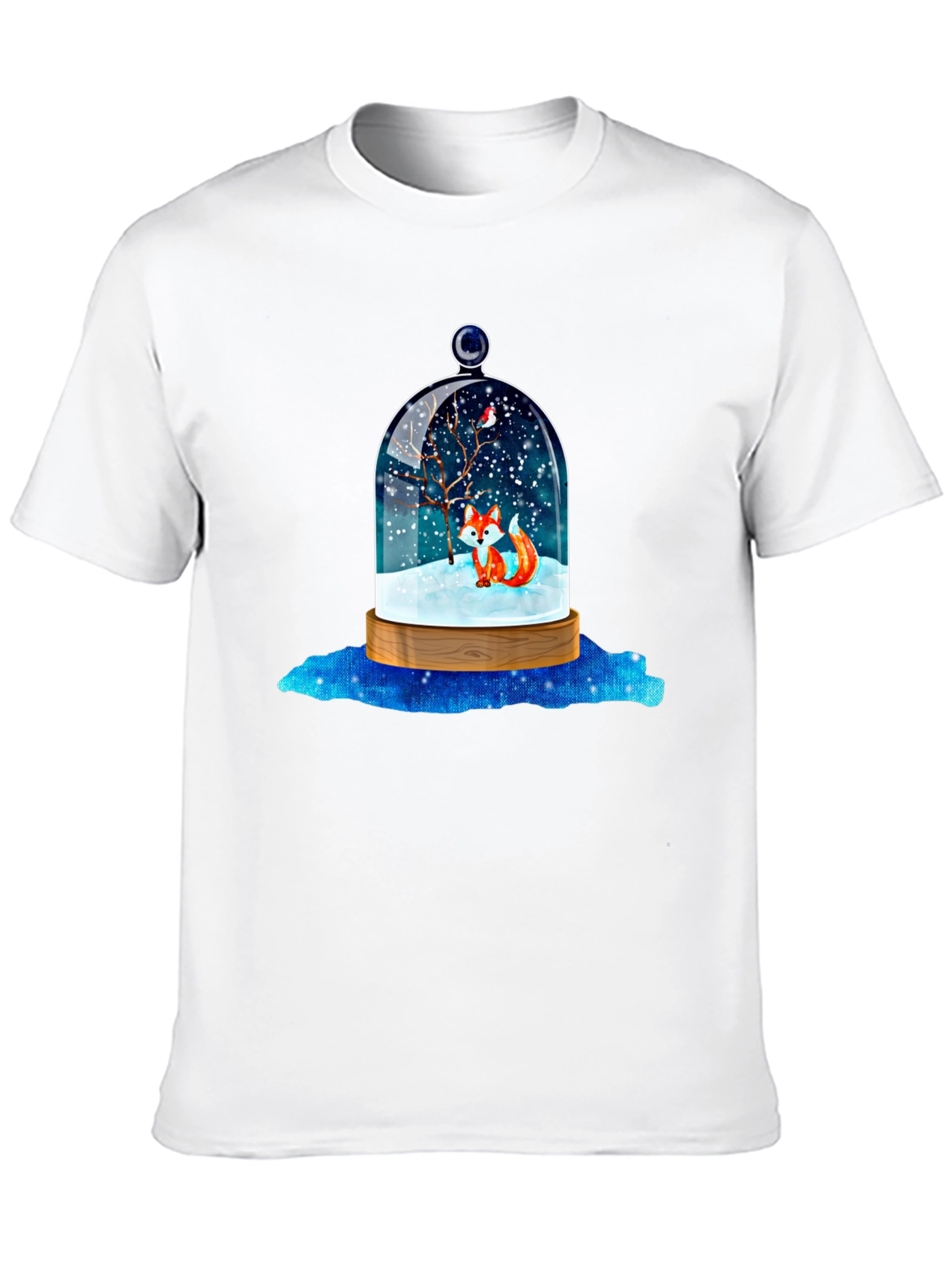 Winter Fox Snow Globe Graphic Tee