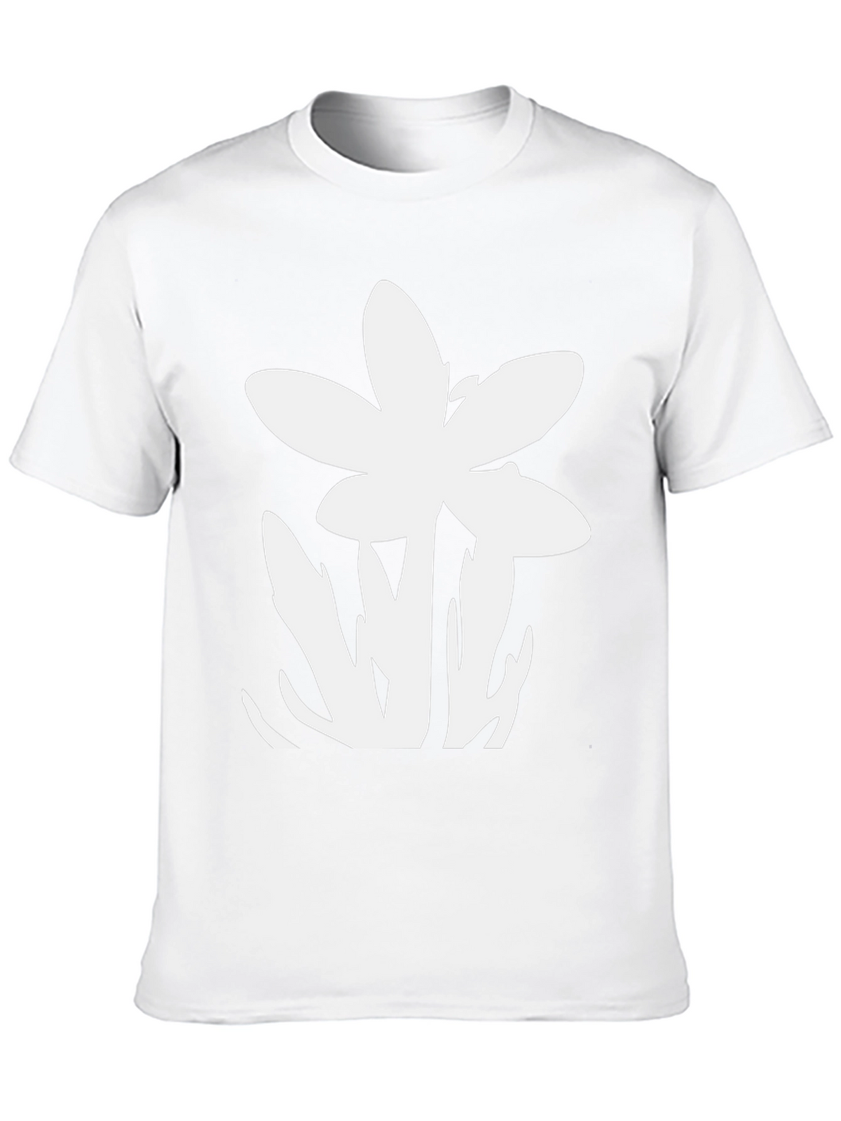 Minimalist Floral Graphic Black T-Shirt
