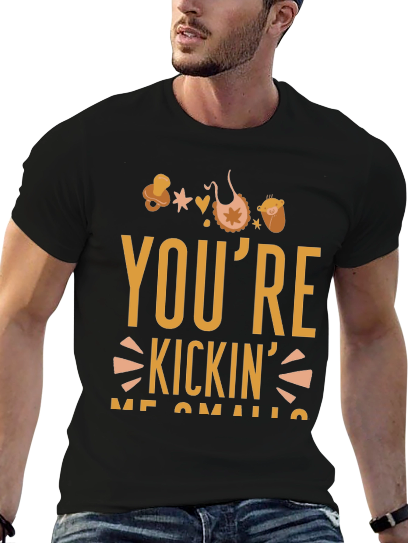 Youre Kickin Me Smalls Black Graphic T-Shirt