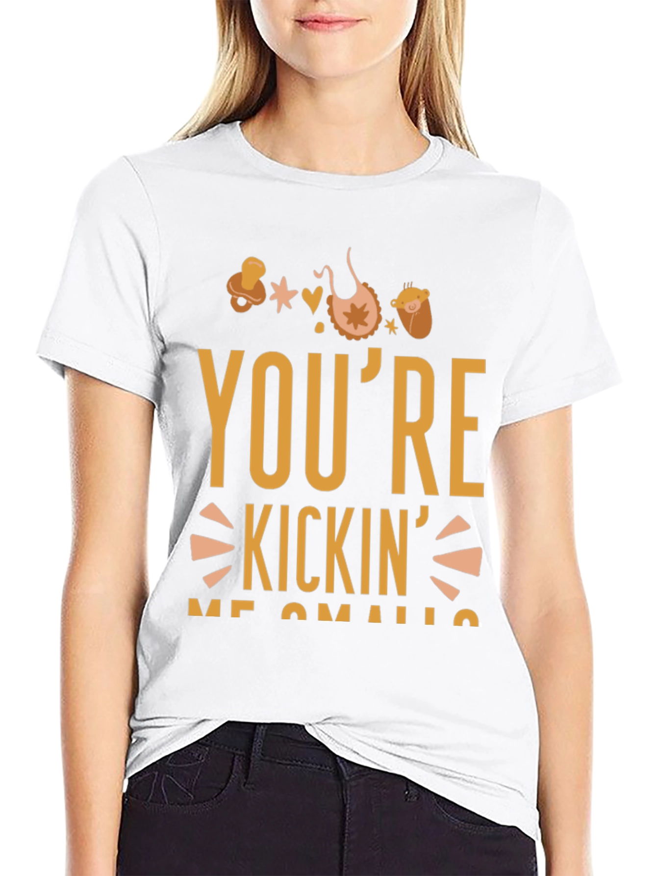 Youre Kickin Me Smalls Black Graphic T-Shirt