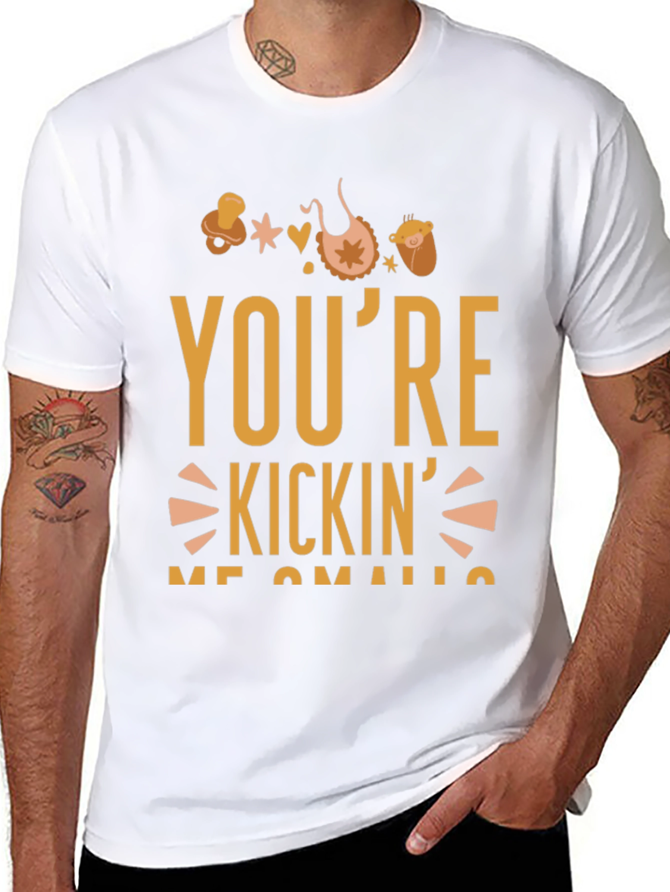 Youre Kickin Me Smalls Black Graphic T-Shirt
