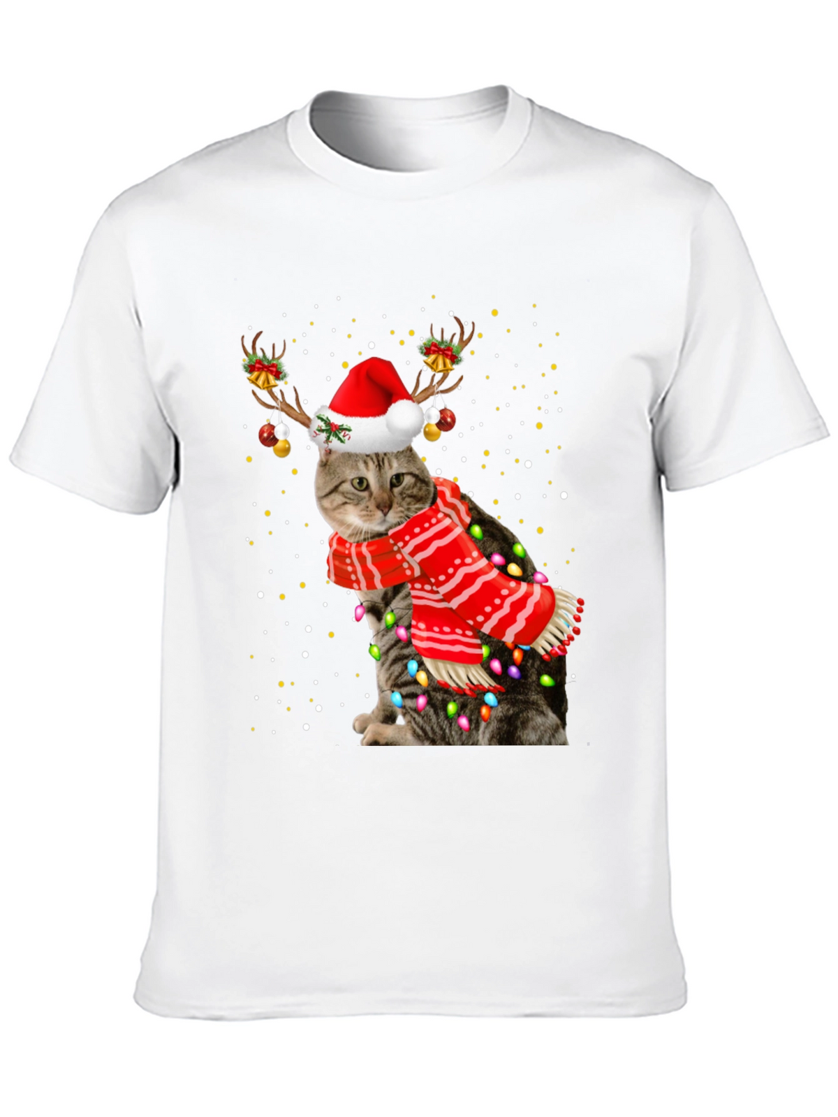 Festive Christmas Cat T-Shirt