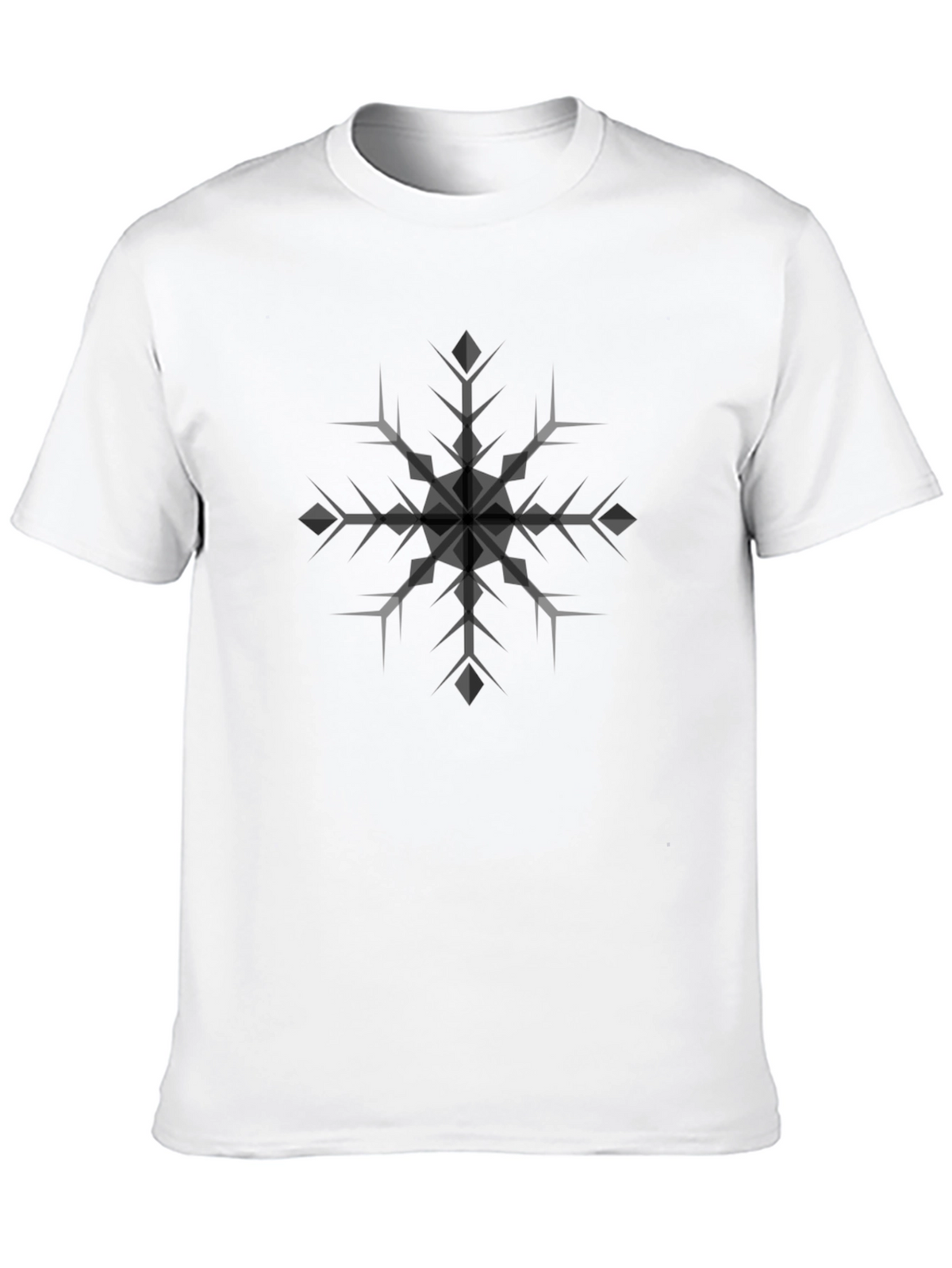 Snowflake Graphic Black T-Shirt