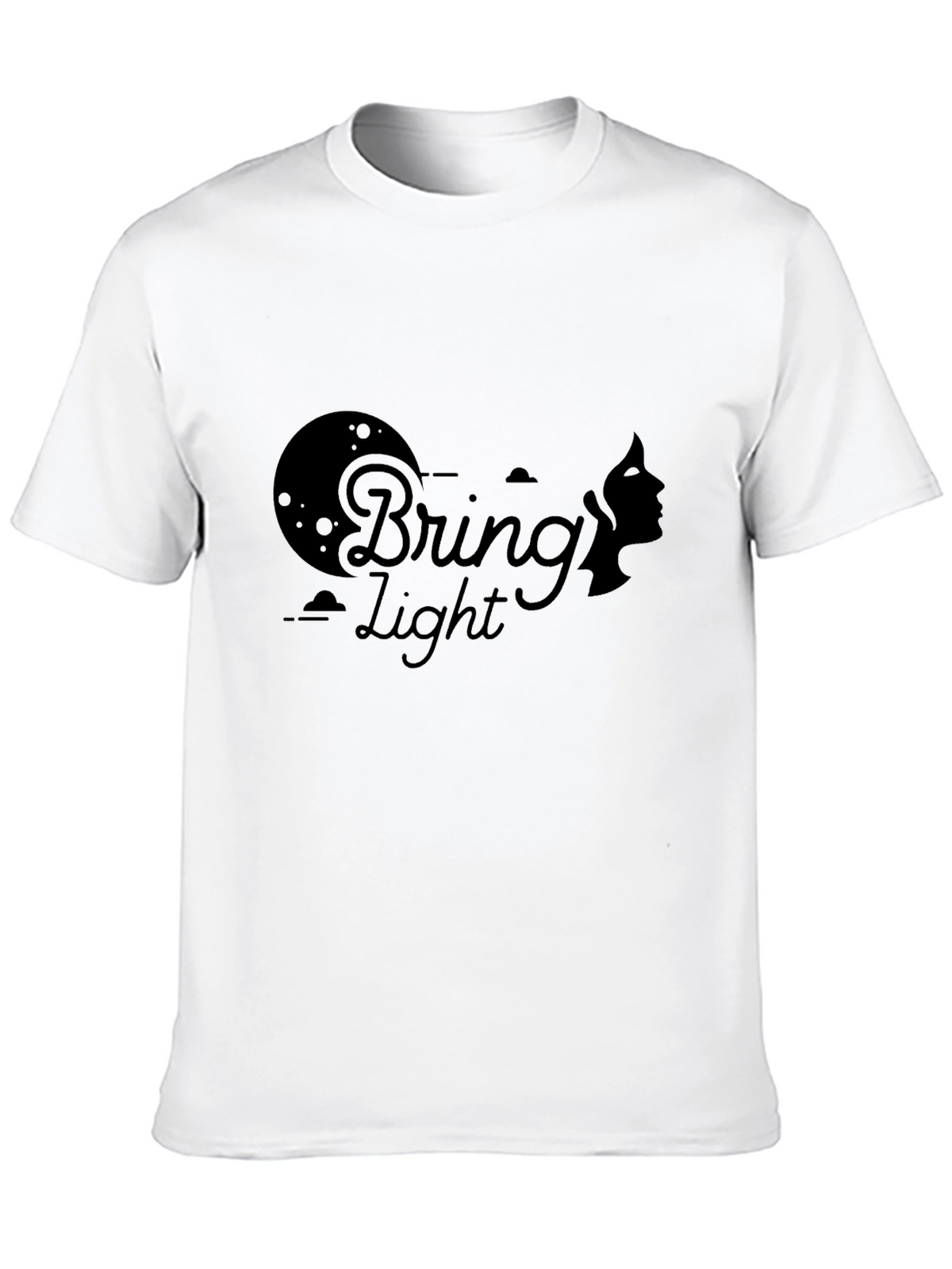 Bring Light Graphic Print Black T-Shirt