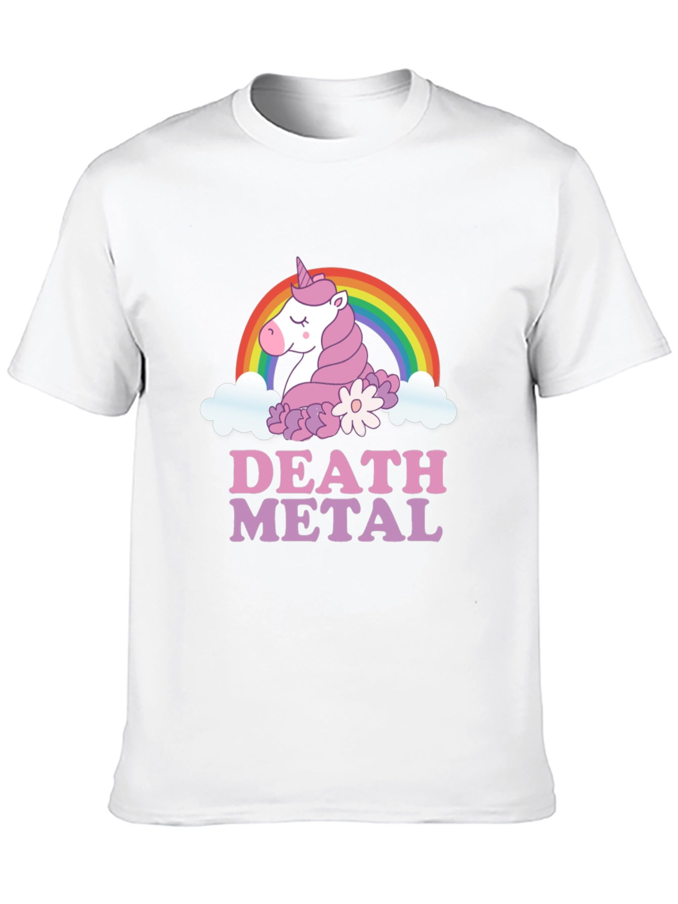 Death Metal Unicorn Graphic T-Shirt