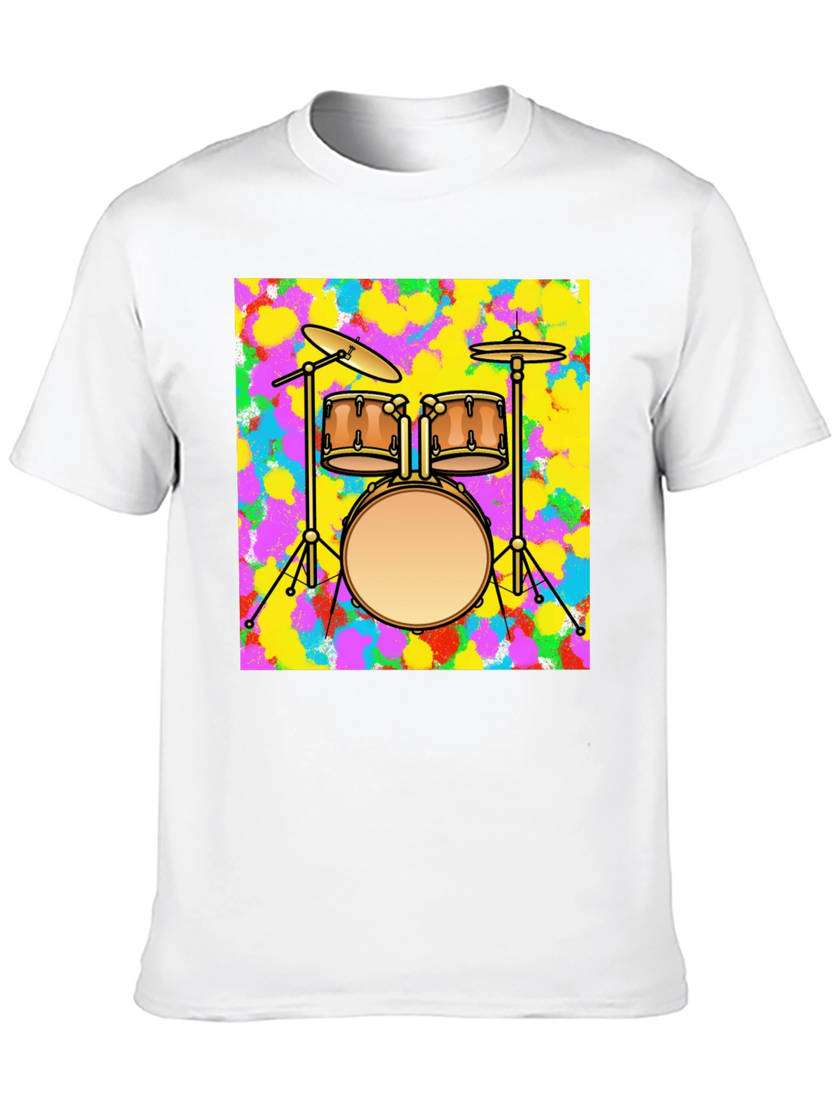 Drum Set Graphic Tee - Music Lover T-Shirt