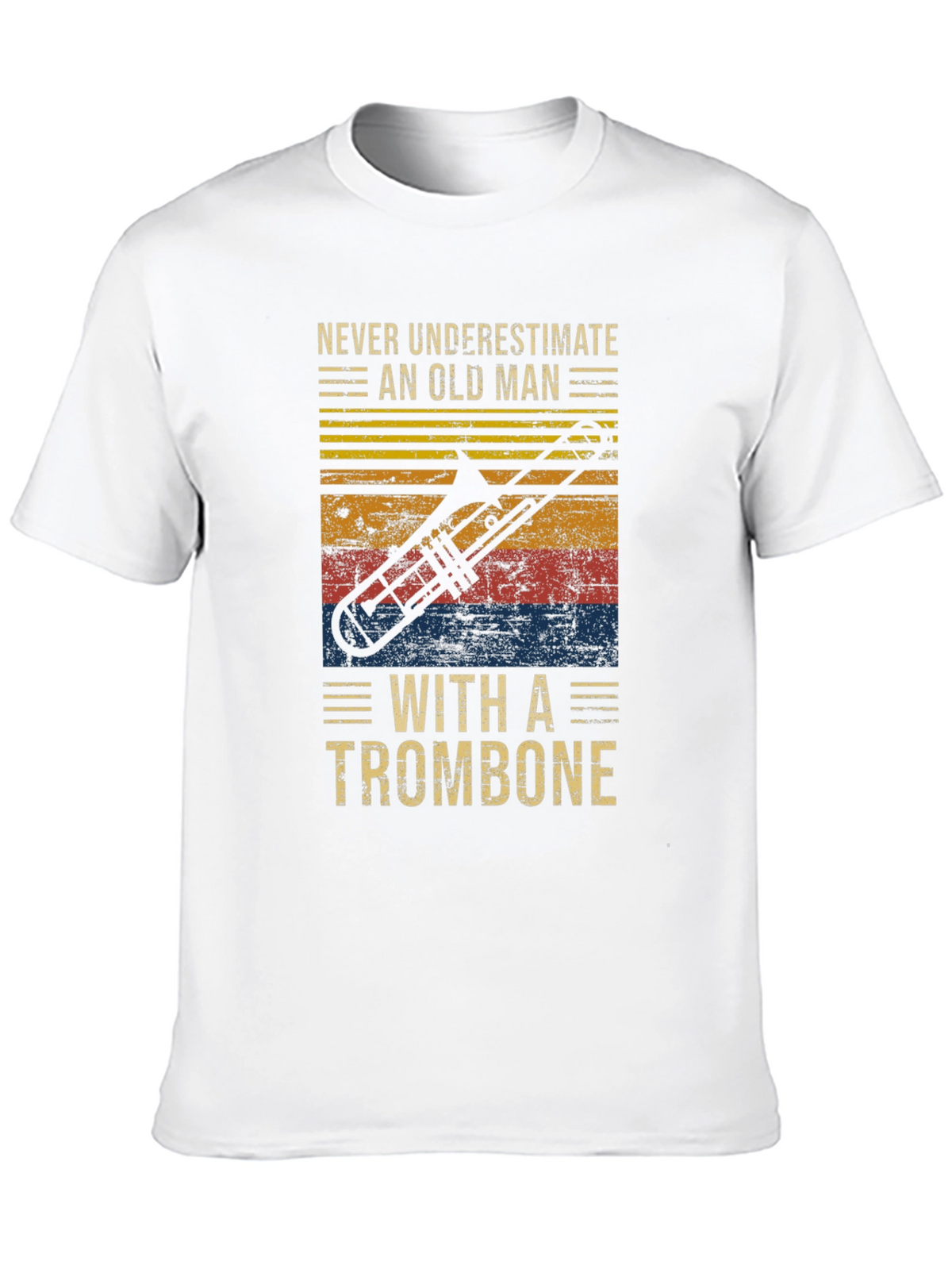 Never Underestimate Old Man Trombone T-Shirt