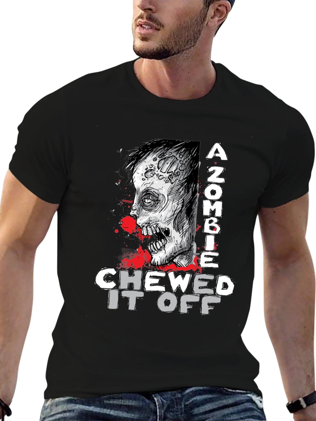 Zombie Chewed It Off Graphic Tee