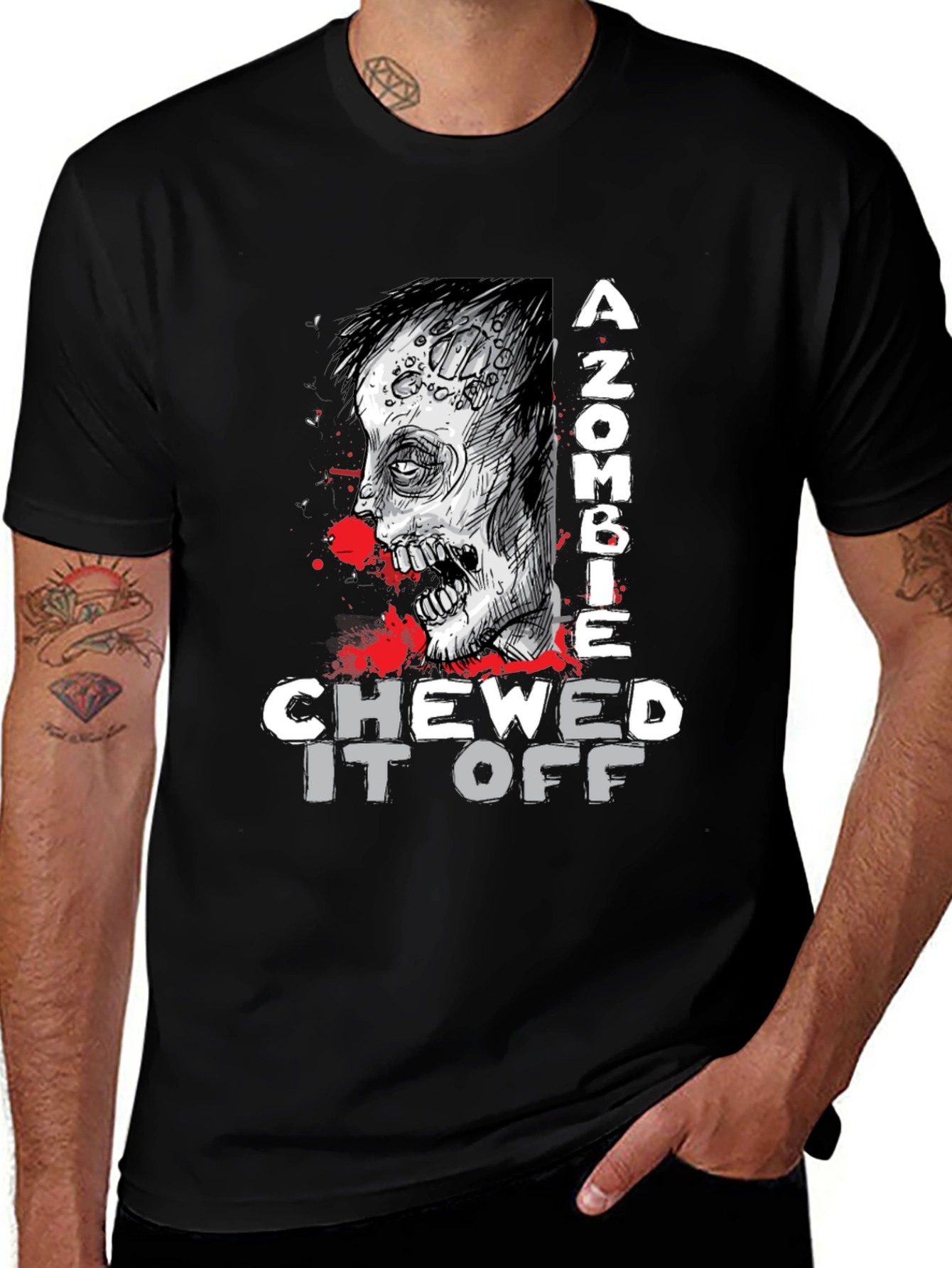 Zombie Chewed It Off Graphic Tee