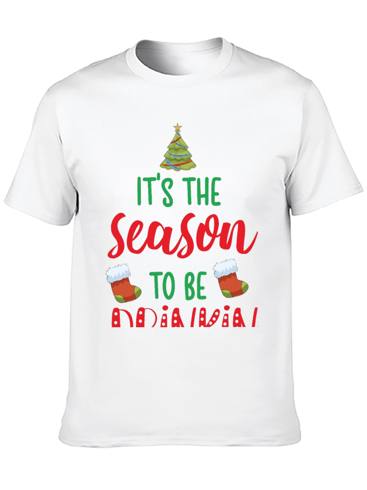 Festive Its the Season Christmas Graphic Tee