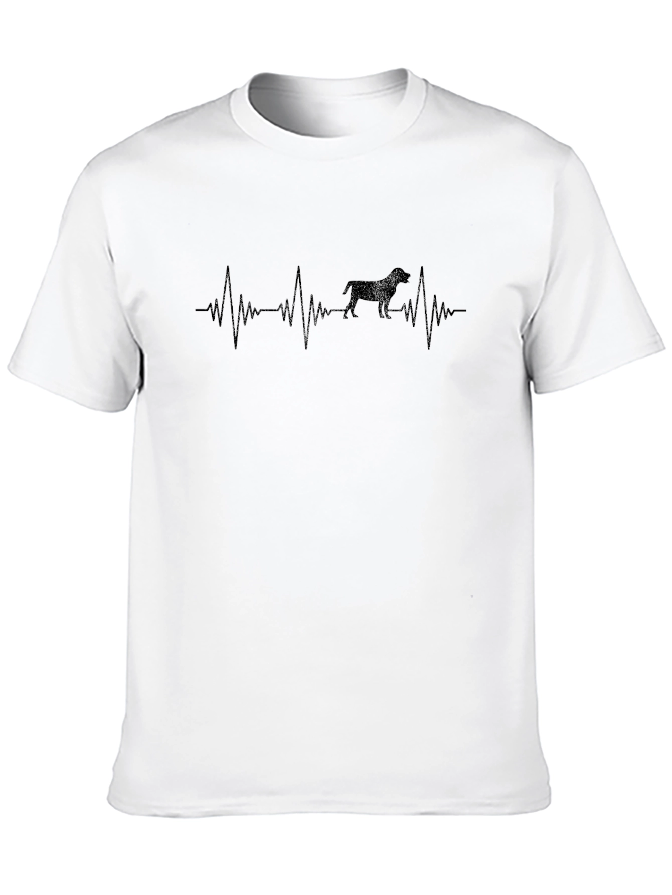 Dog Heartbeat T-Shirt - Mens Black Tee