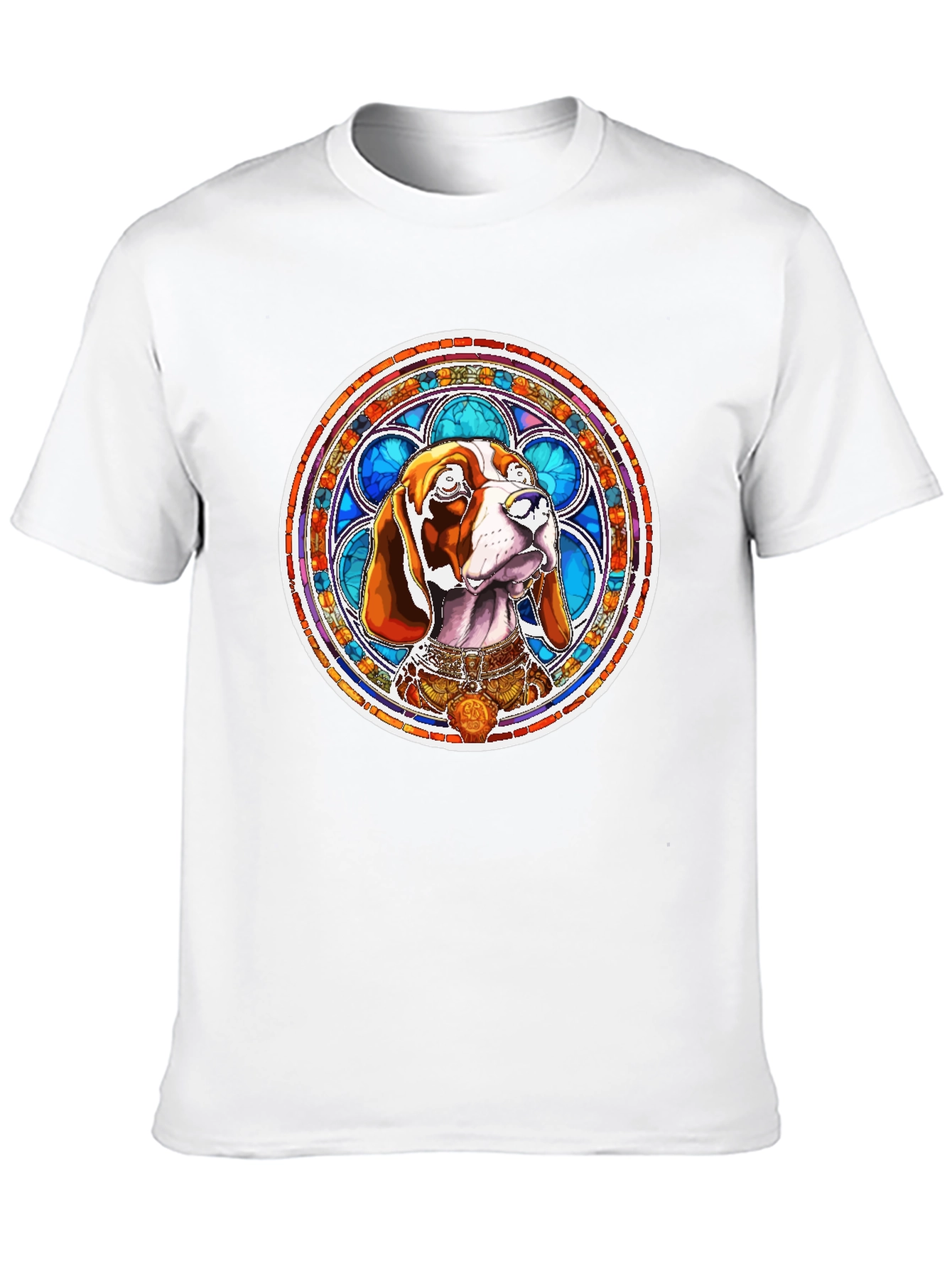 Dog Stained Glass Art T-Shirt