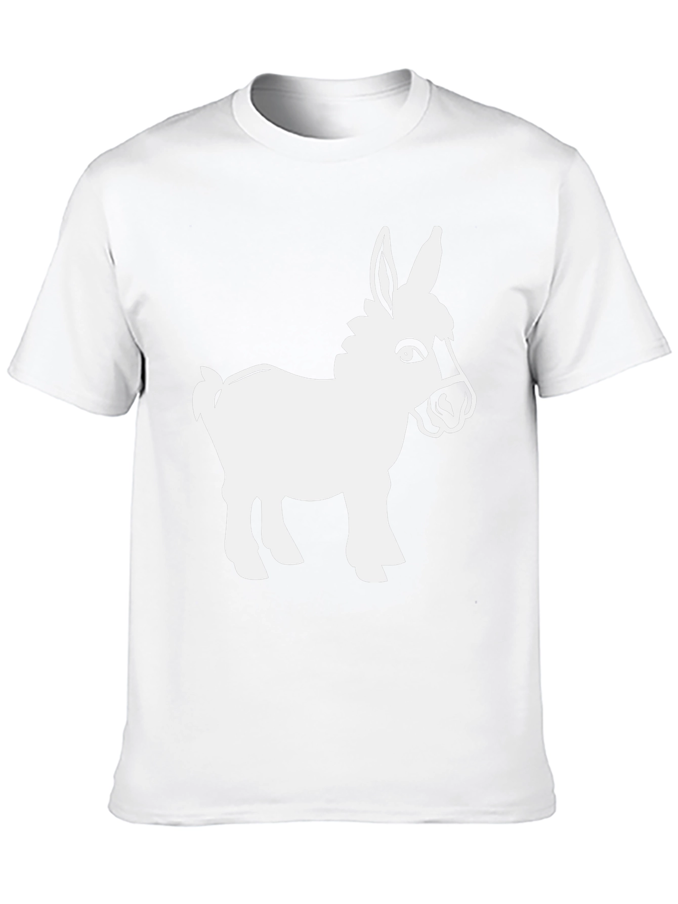 Black T-Shirt with White Donkey Graphic