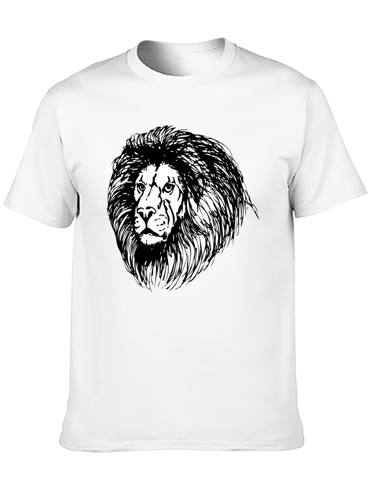 Lion Graphic Black Tee - Classic Style