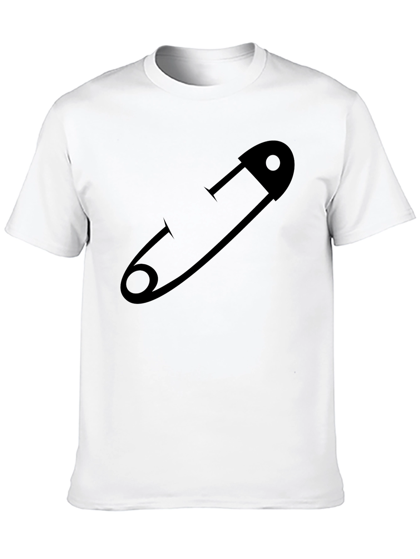 Safety Pin Graphic T-Shirt - Black