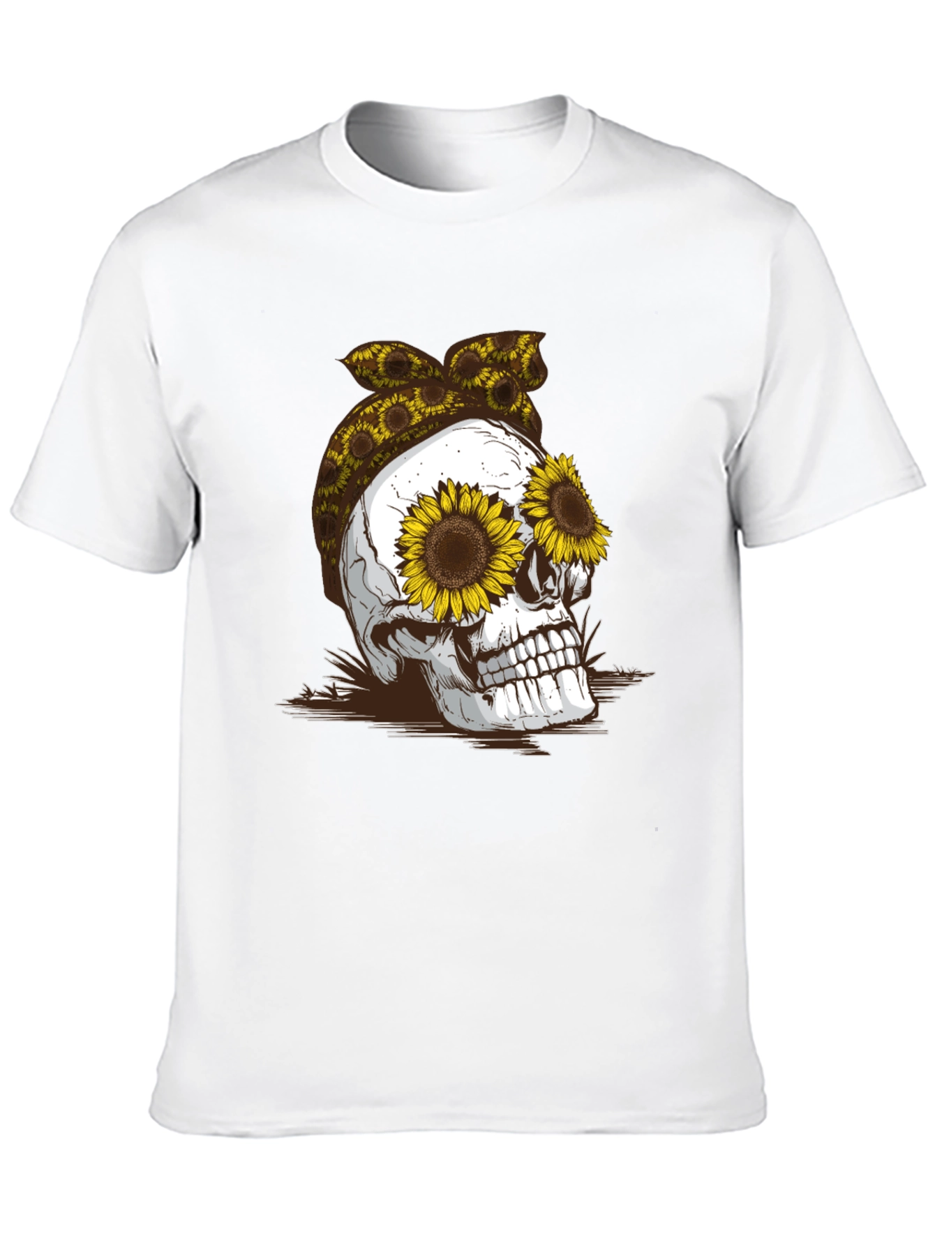 Sunflower Skull Graphic Tee