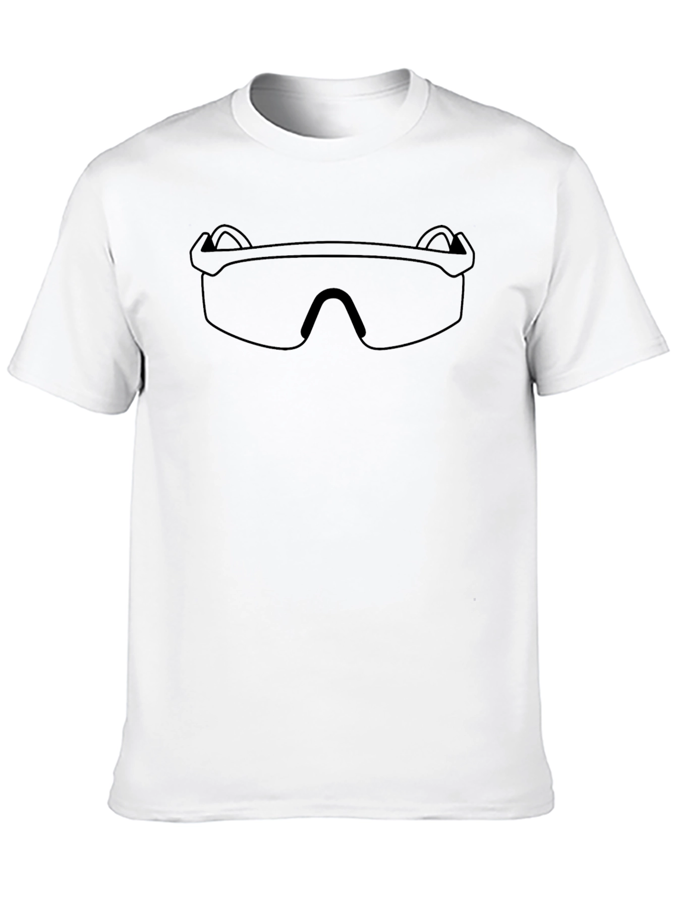Black T-Shirt with Sunglasses Graphic