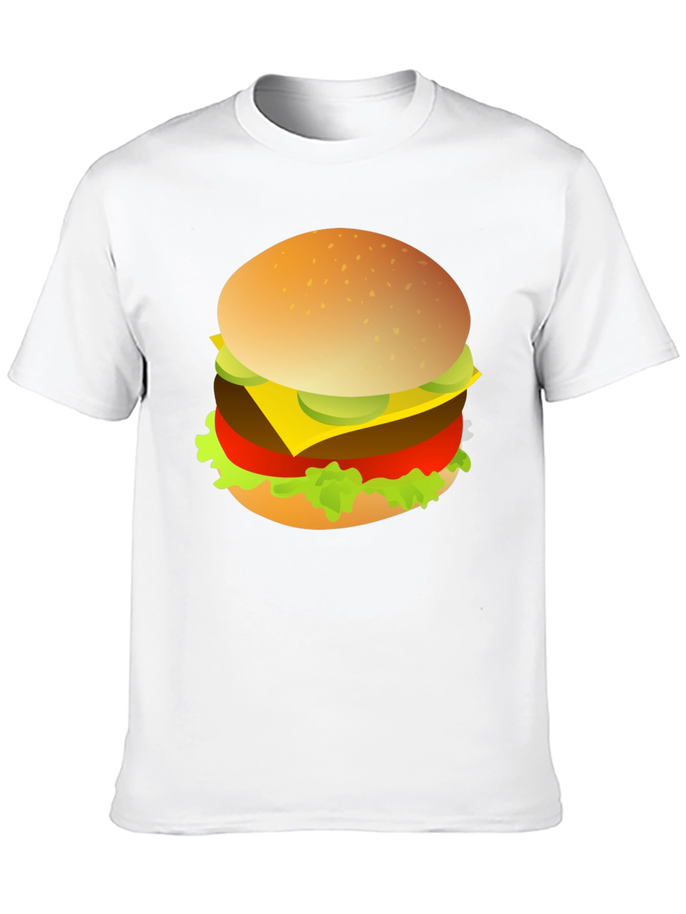 Burger Graphic Print Crew Neck T-Shirt