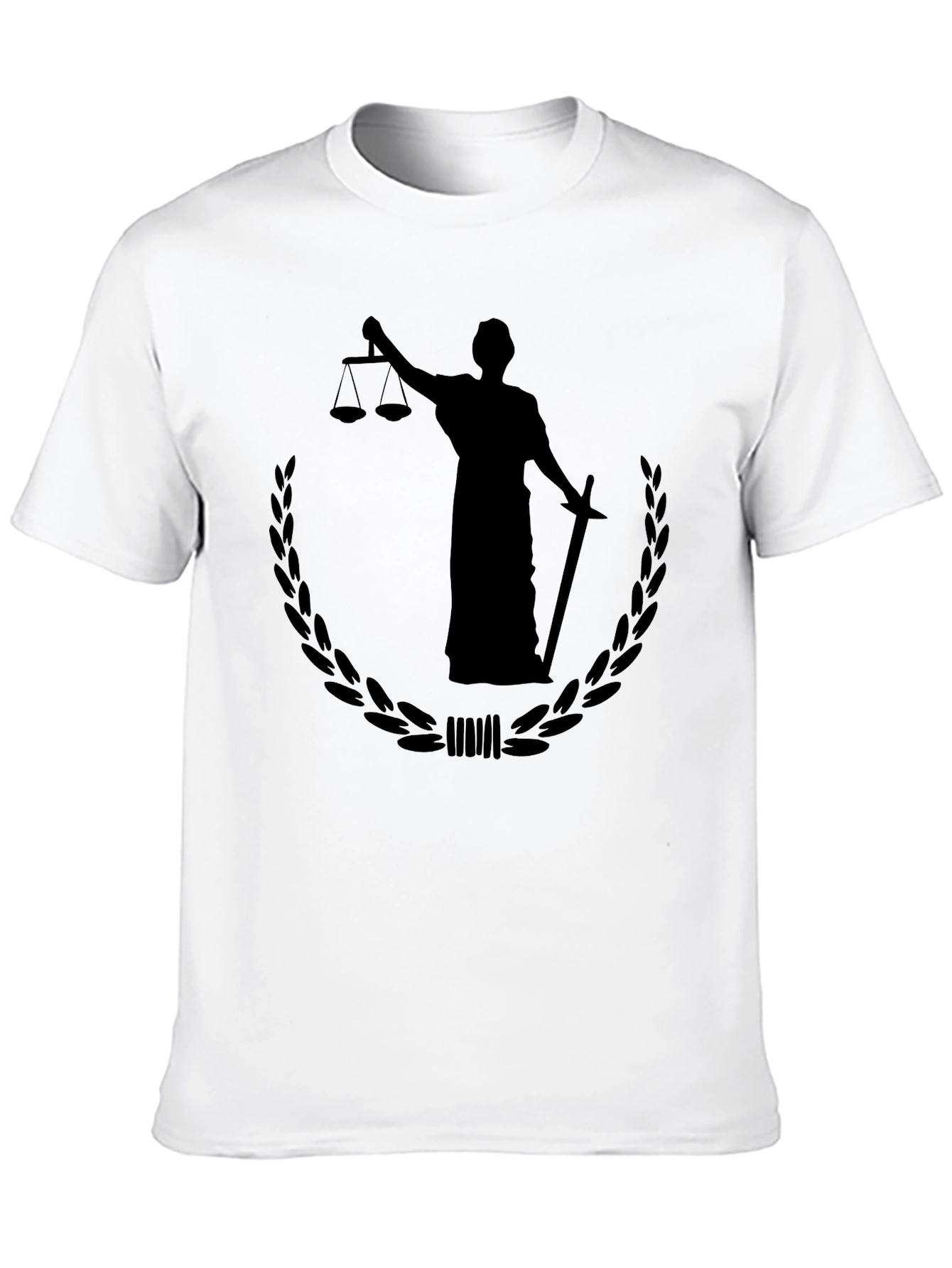 Scales of Justice Mens Black Graphic Tee