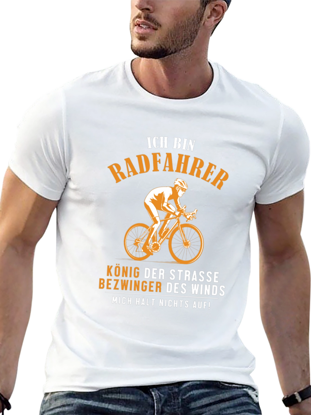 Funny German Biker T-Shirt - Ich Bin Radfahrer