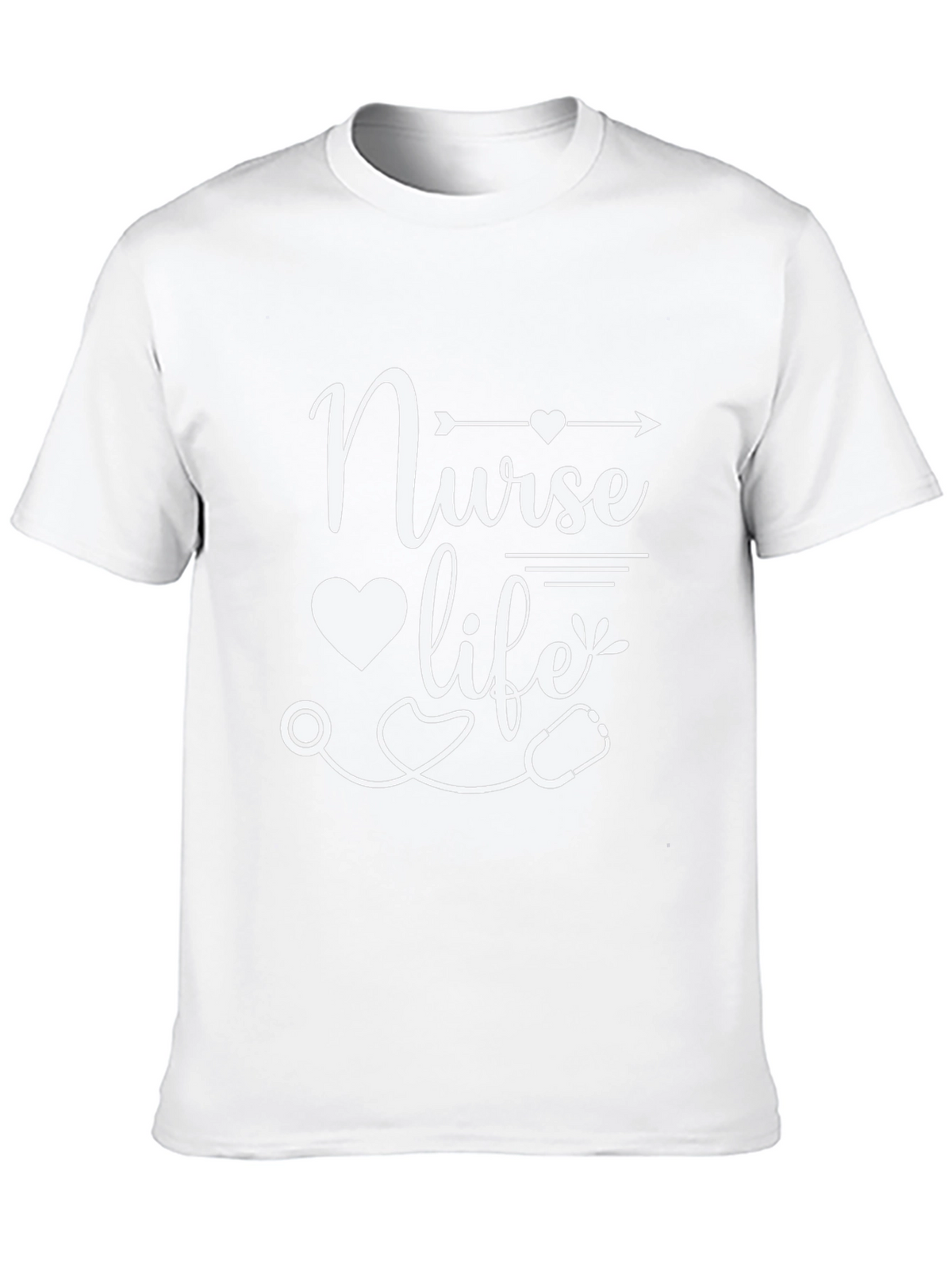 Nurse Life T-Shirt - Heart & Stethoscope Graphic Tee