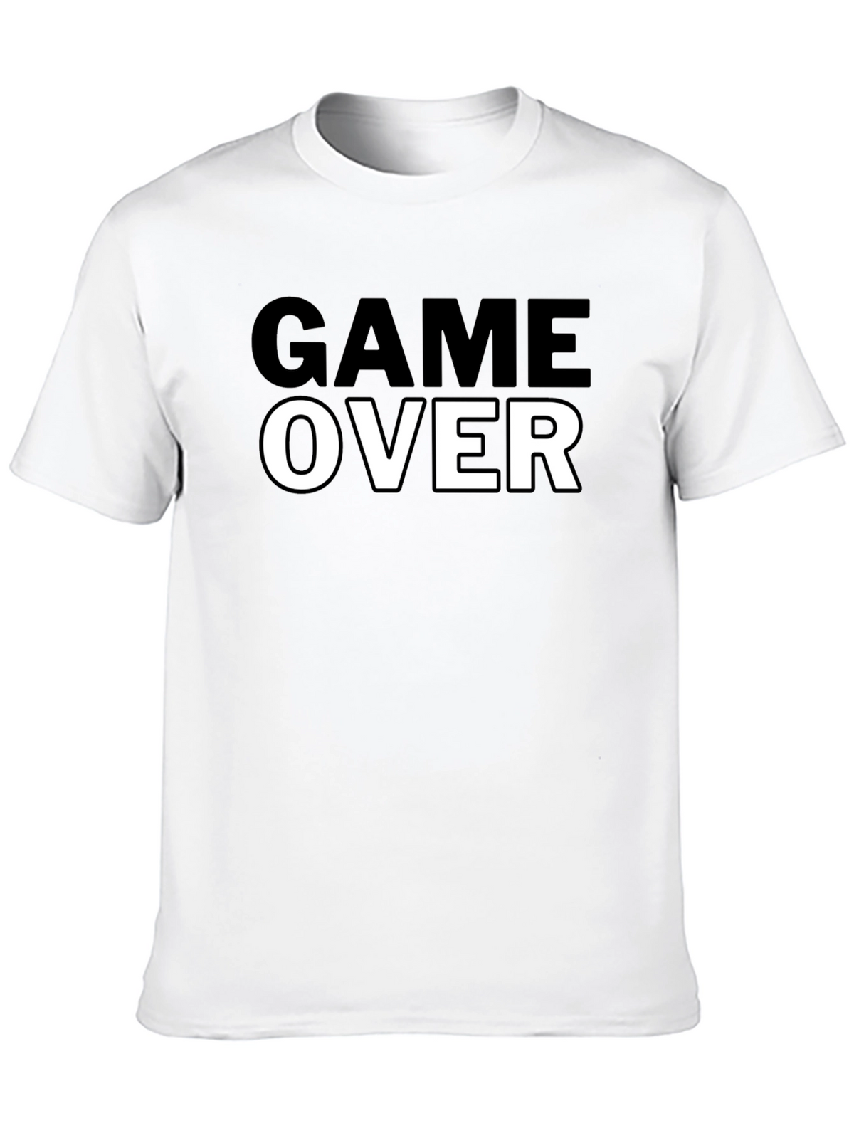Game Over Black Graphic Tee - Gamer T-Shirt