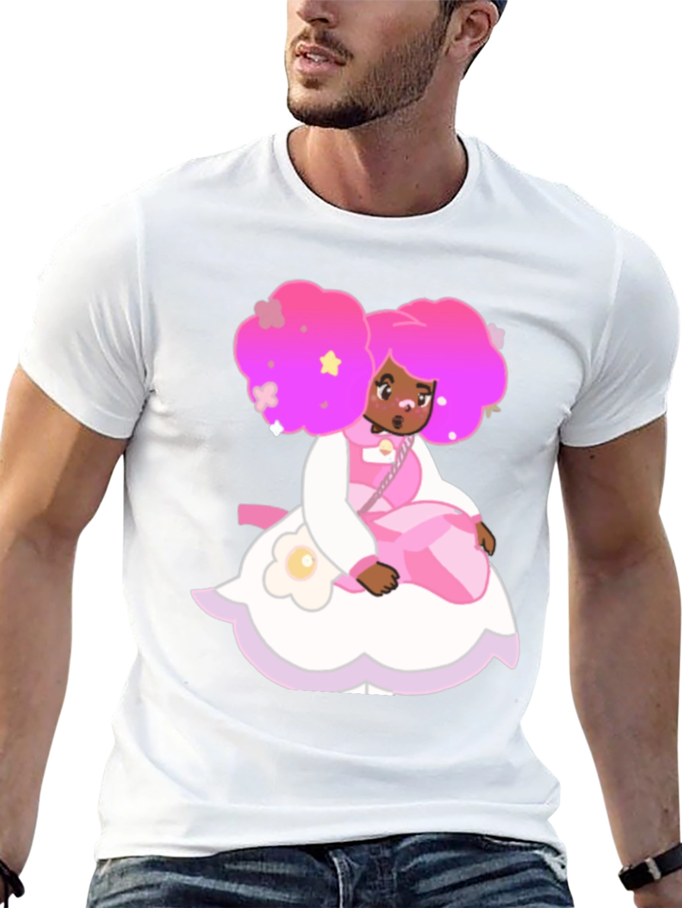 Cartoon Character Print T-Shirt