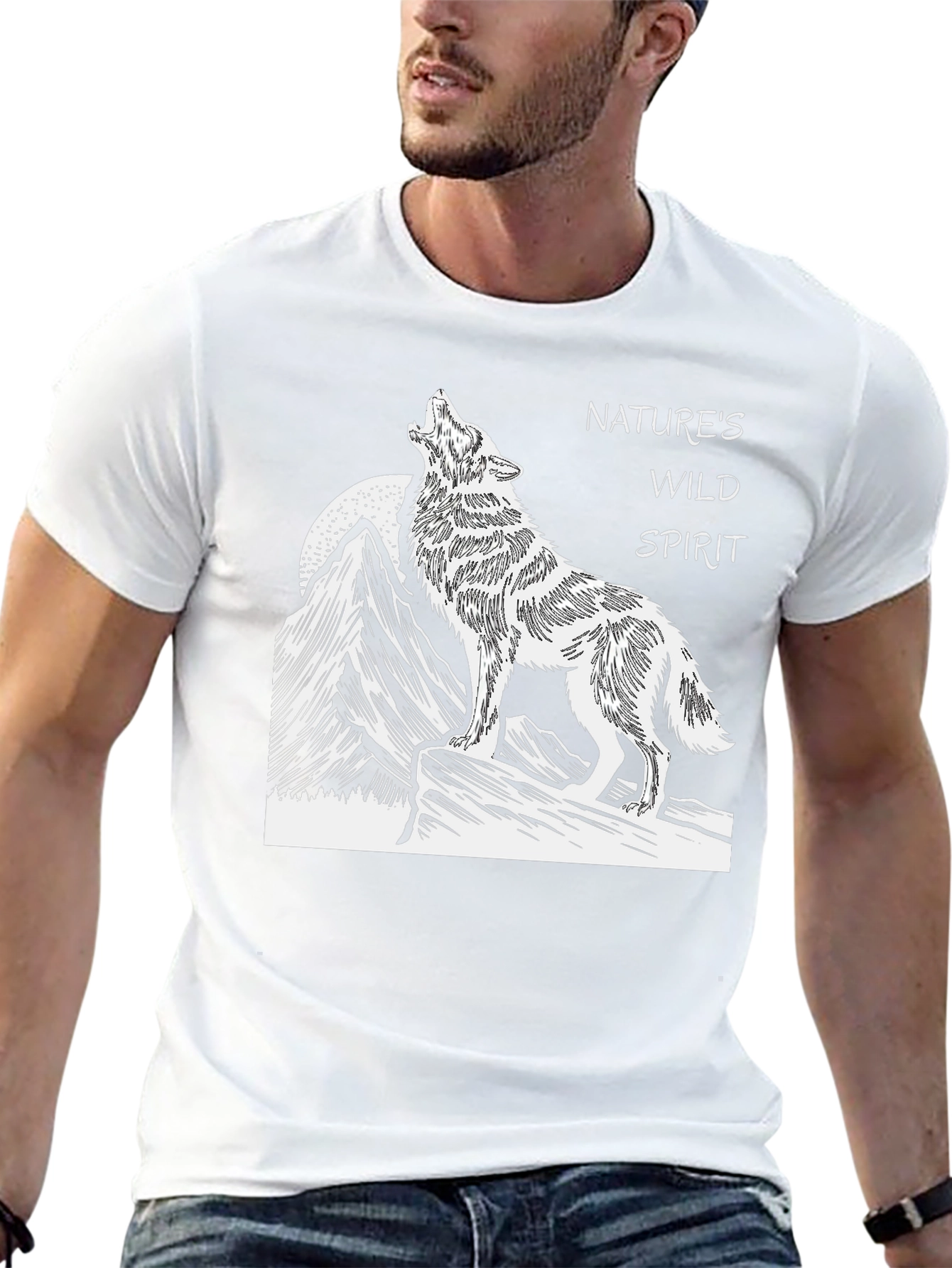 Natures Wild Spirit Black Graphic Tee