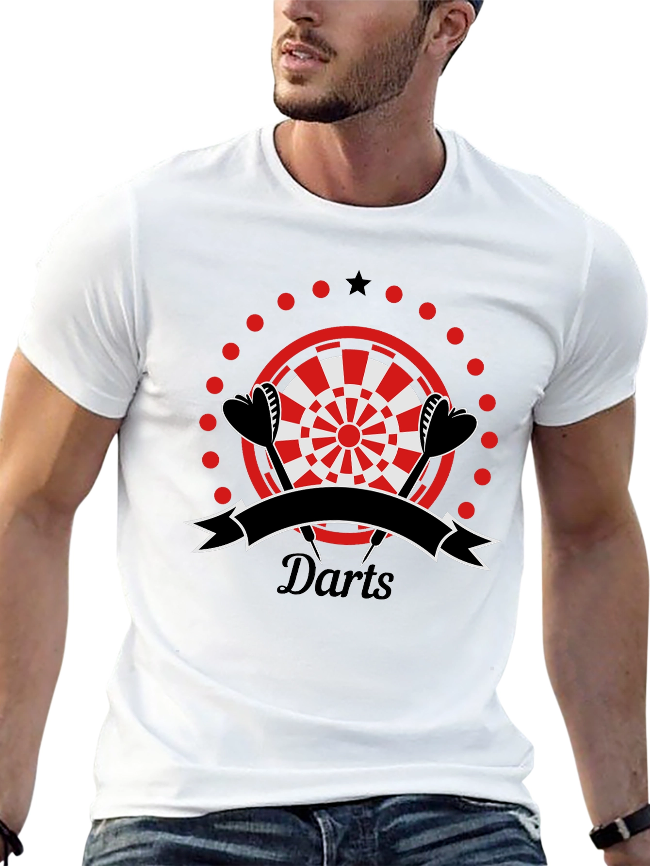 Darts Graphic T-Shirt | Sporty Casual Tee