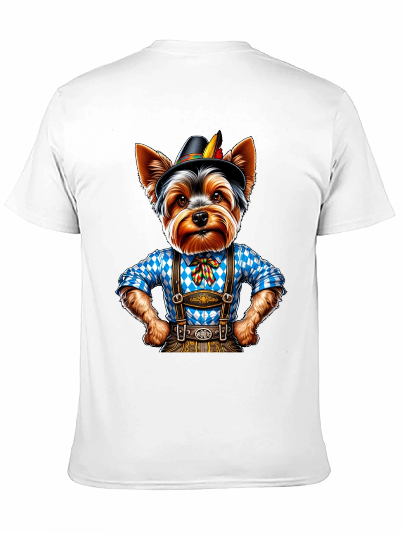 Yorkie Dog in Lederhosen T-Shirt