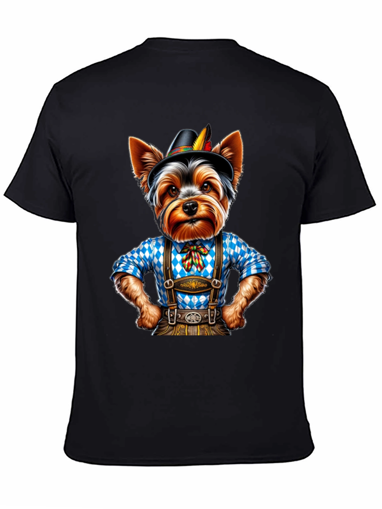 Yorkie Dog in Lederhosen T-Shirt