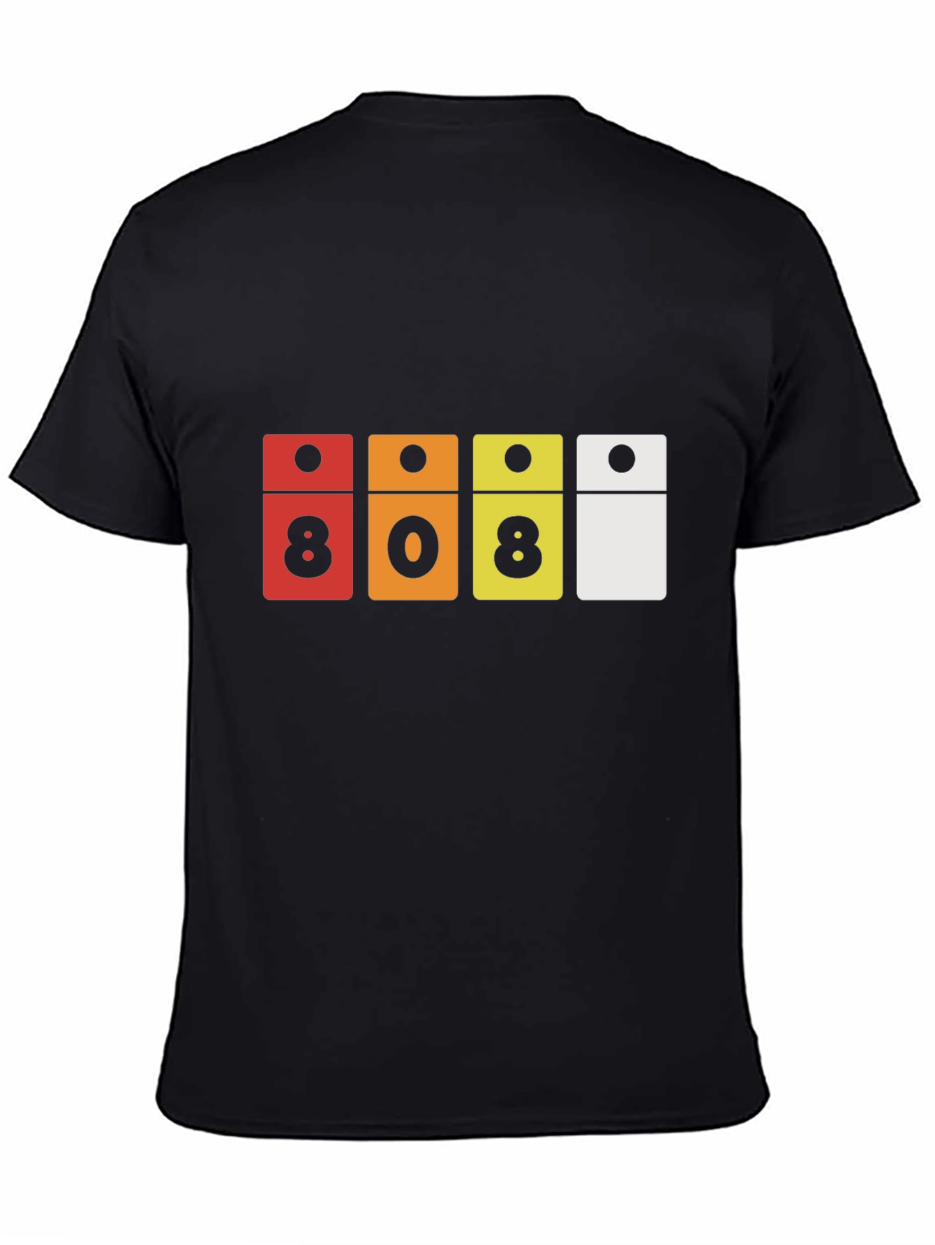808 Domino Style Graphic Black T-Shirt