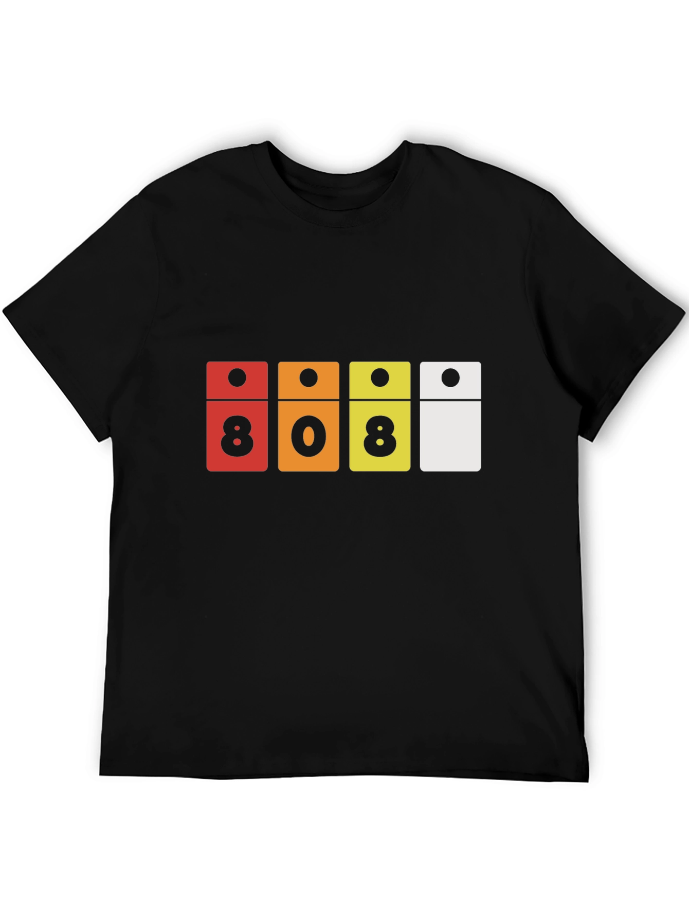 808 Domino Style Graphic Black T-Shirt