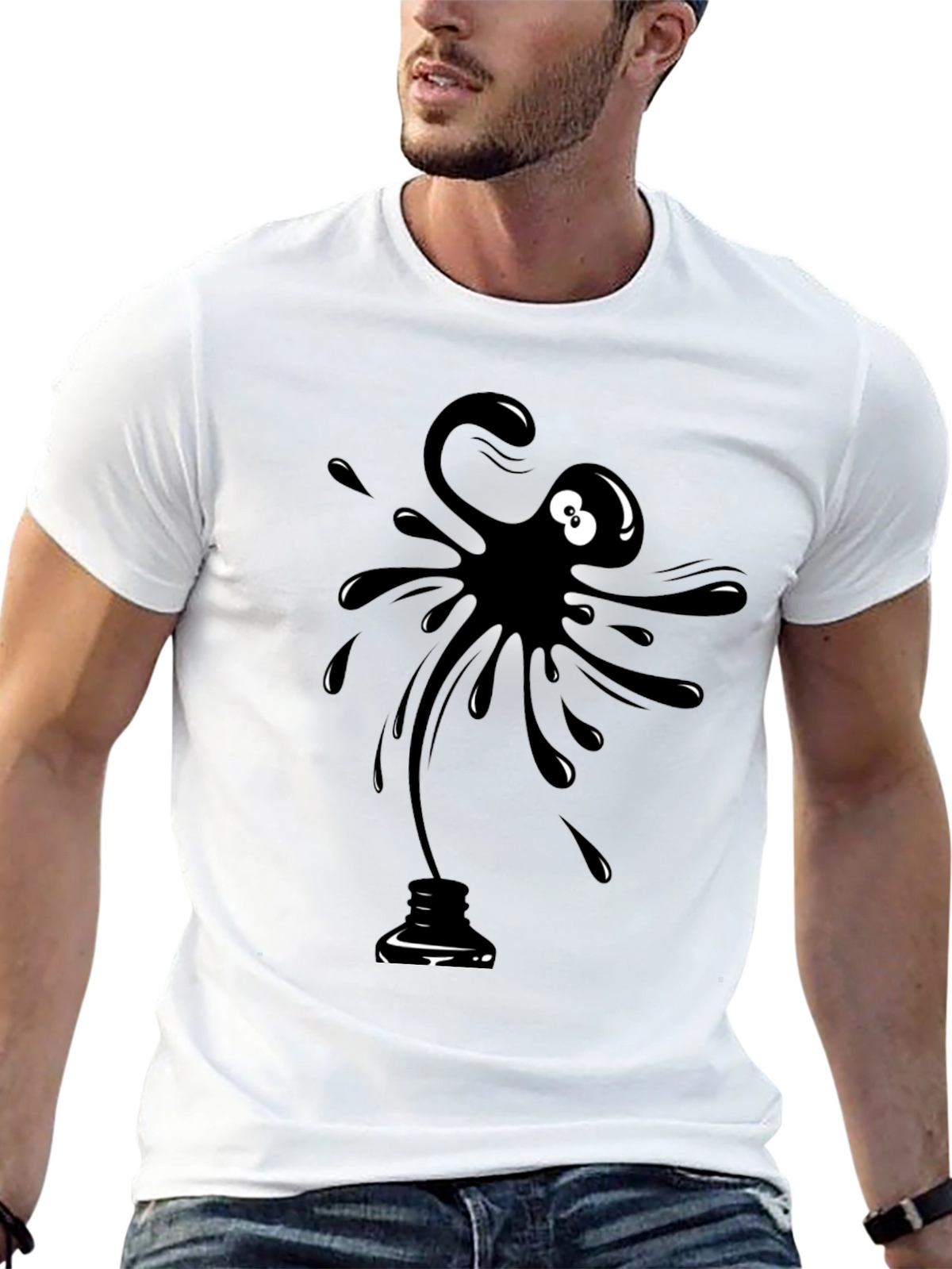 Ink Blob Character T-Shirt