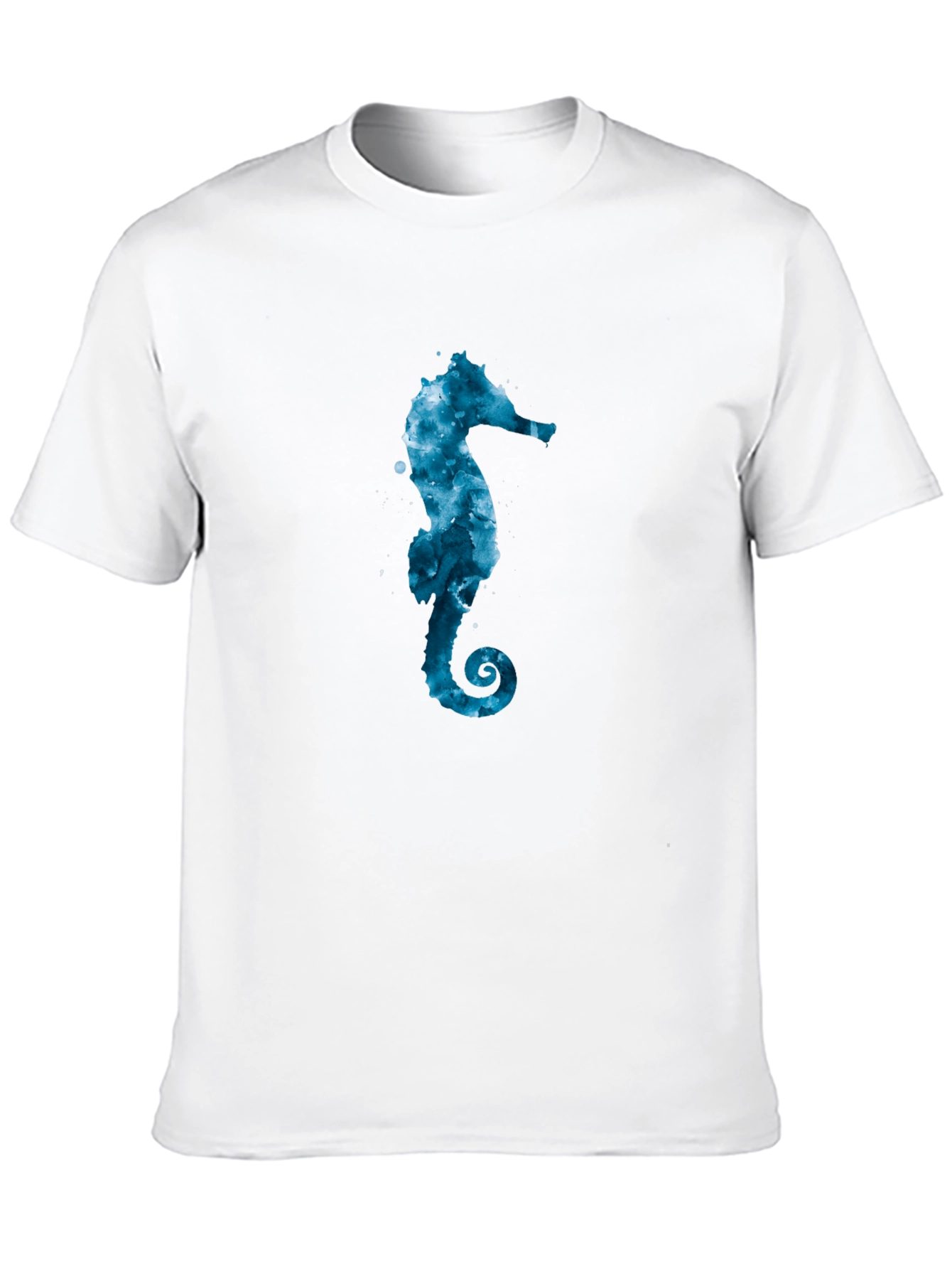 Sea Horse Graphic Tee - Black Cotton Blend